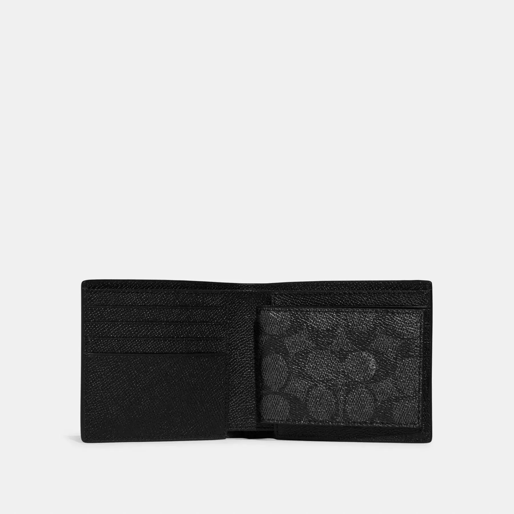 3-In-1 Wallet With Signature Canvas Interior 3-In-1 Wallet With Signature Canvas Interior