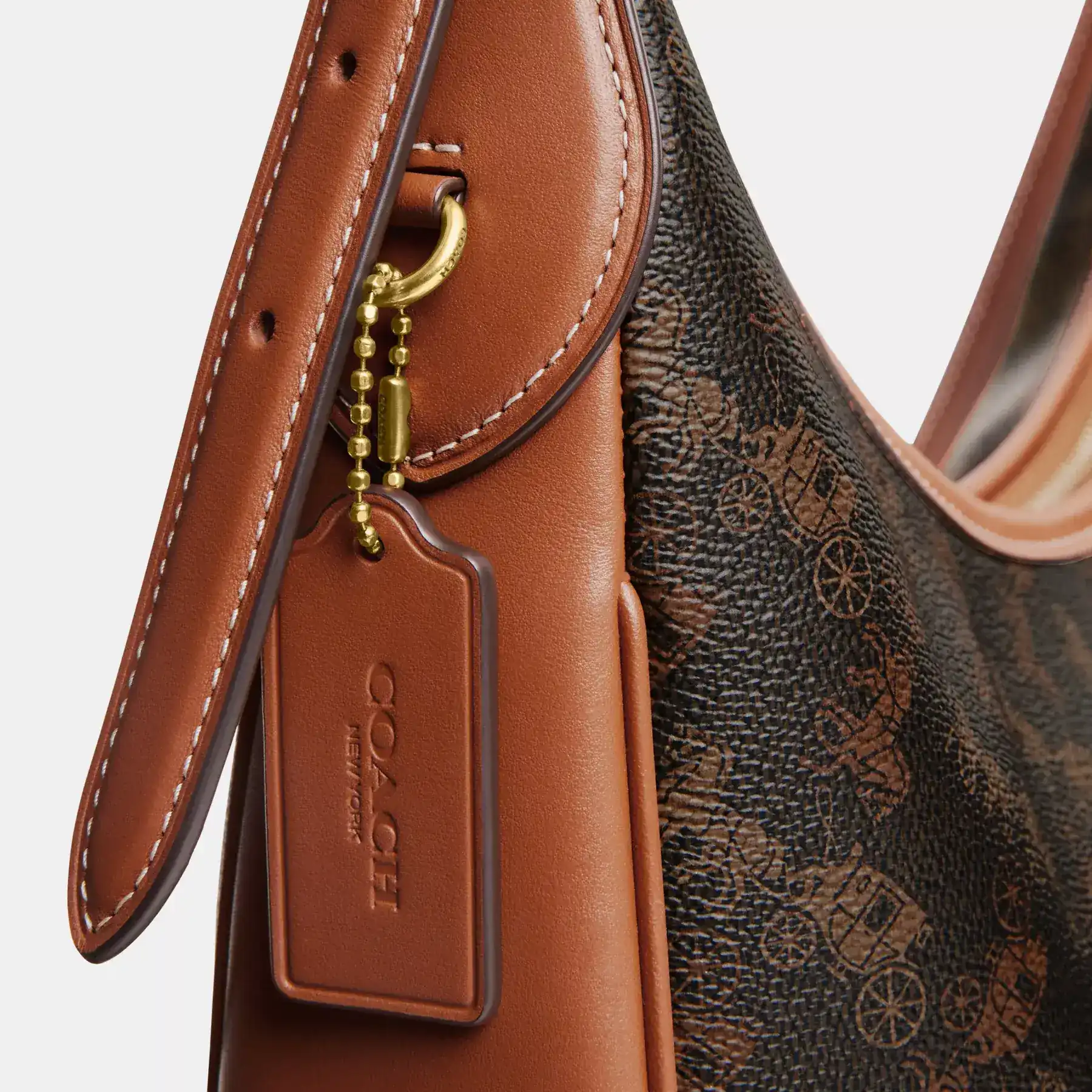 Ace Hobo Bag With Horse And Carriage Print Ace Hobo Bag With Horse And Carriage Print