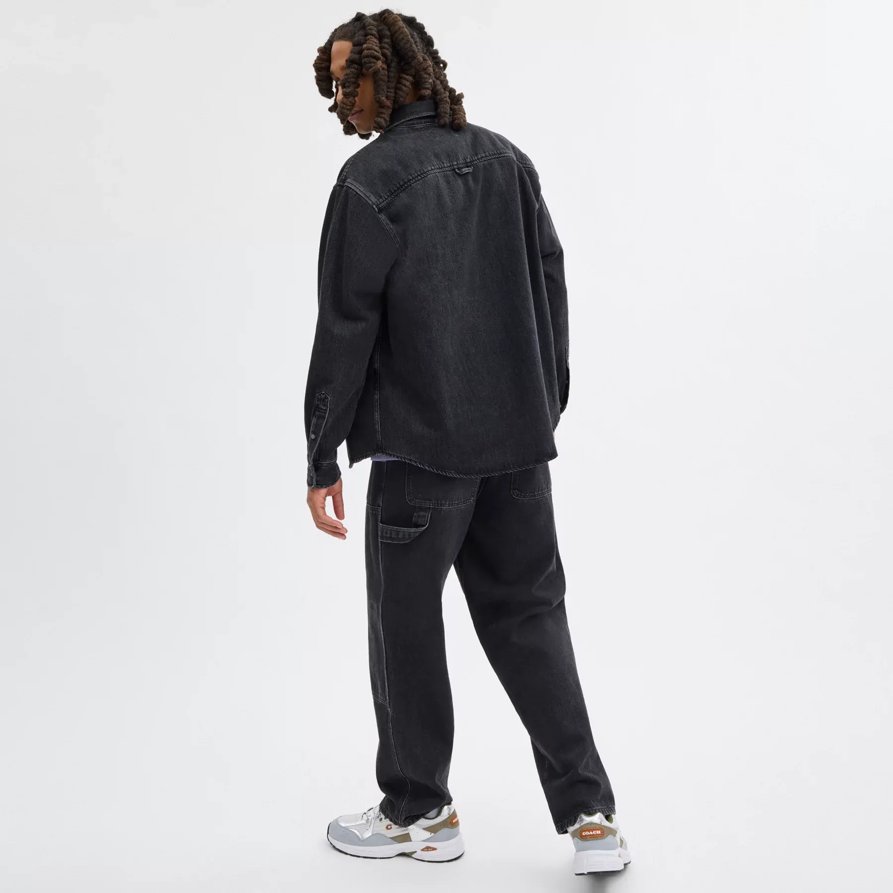 Black Denim Shirt In Organic Cotton Black Denim Shirt In Organic Cotton