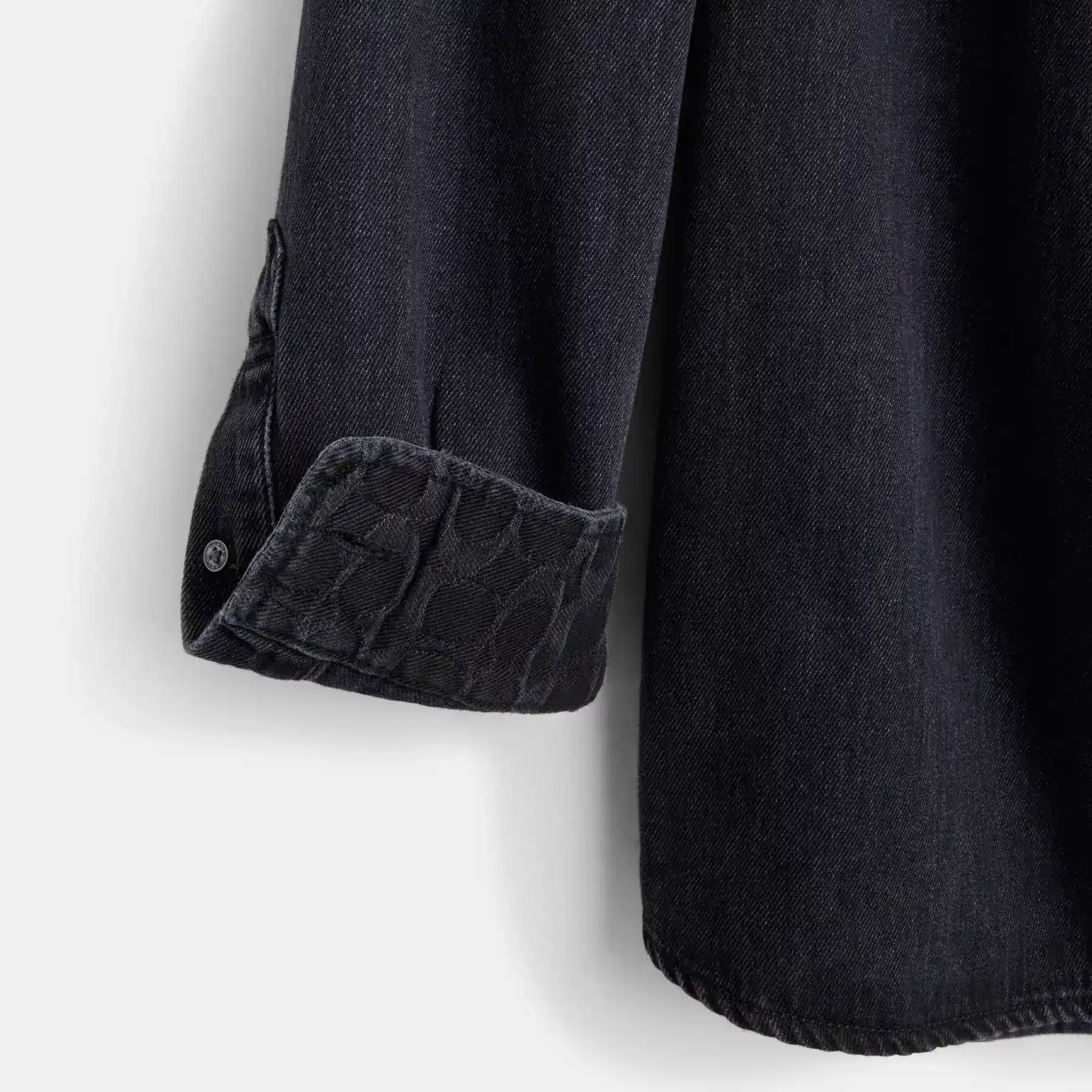 Black Denim Shirt In Organic Cotton Black Denim Shirt In Organic Cotton