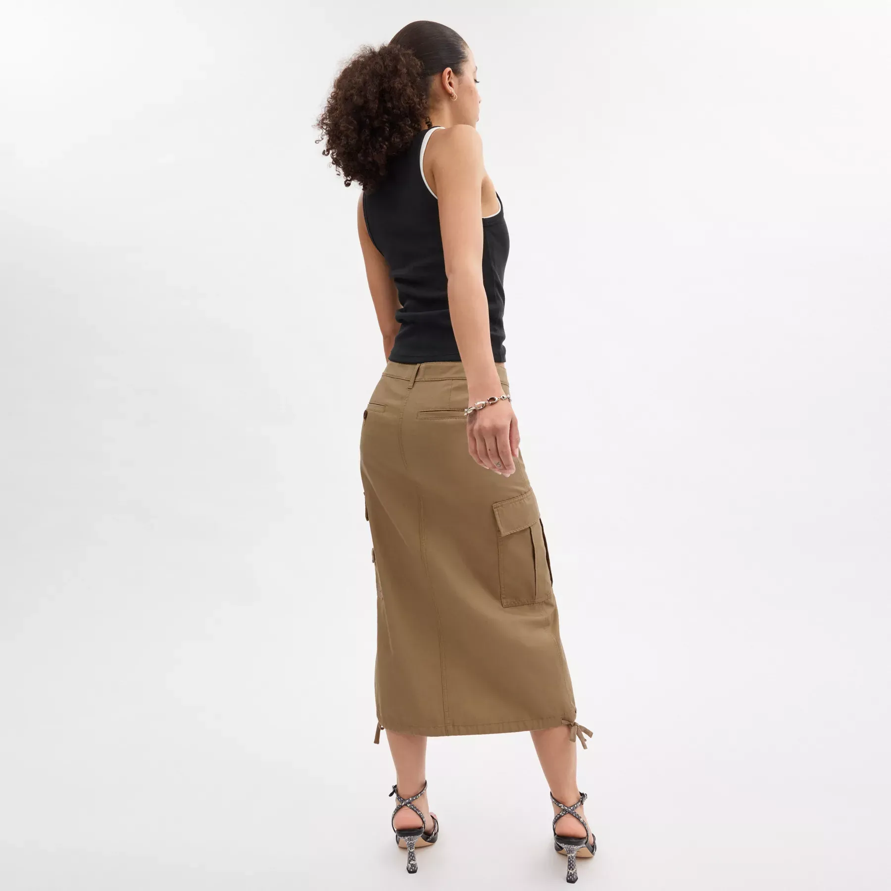 Cargo Maxi Skirt In Organic Cotton Cargo Maxi Skirt In Organic Cotton