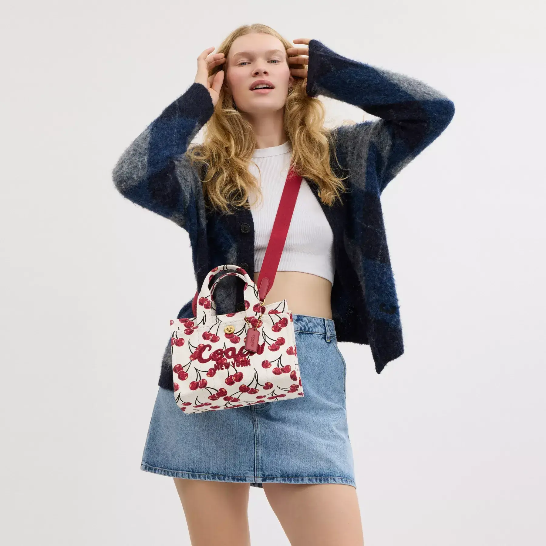 Cargo Tote Bag 26 With Cherry Print Cargo Tote Bag 26 With Cherry Print