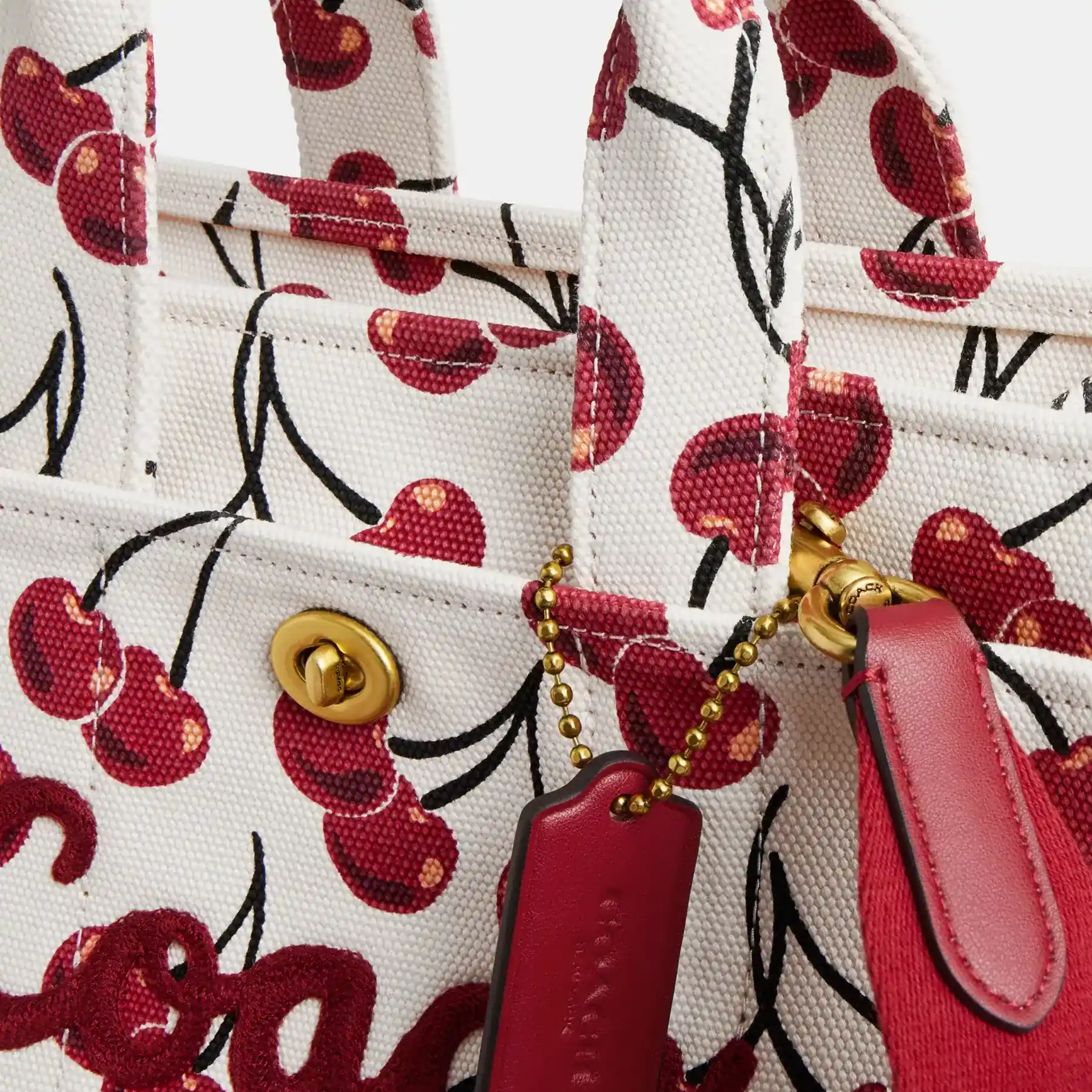 Cargo Tote Bag 26 With Cherry Print Cargo Tote Bag 26 With Cherry Print
