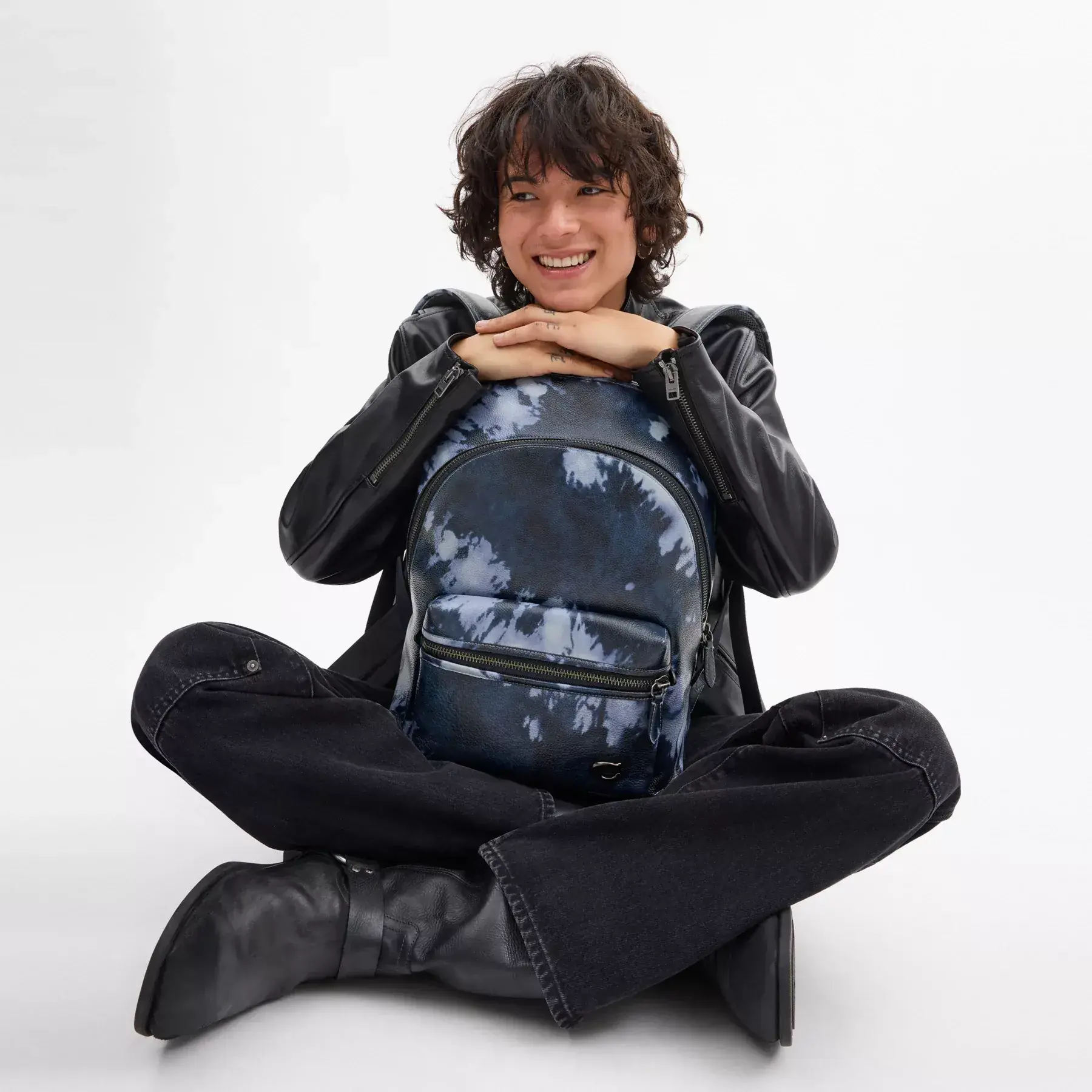 Charter Backpack With Tie-Dye Print Charter Backpack With Tie-Dye Print