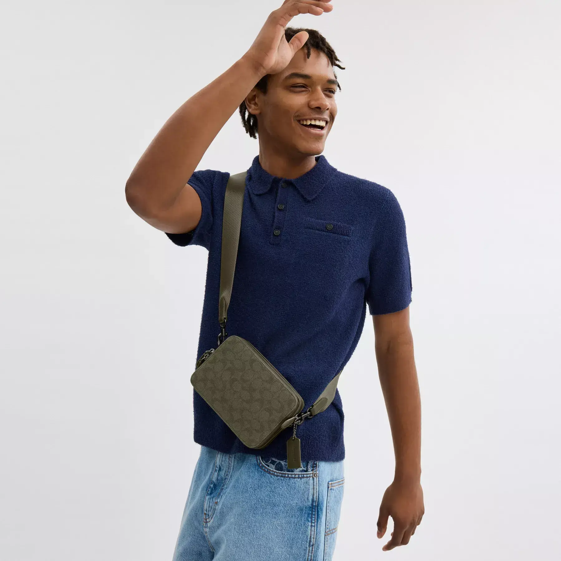Charter Crossbody 19 In Signature Canvas Jacquard Charter Crossbody 19 In Signature Canvas Jacquard