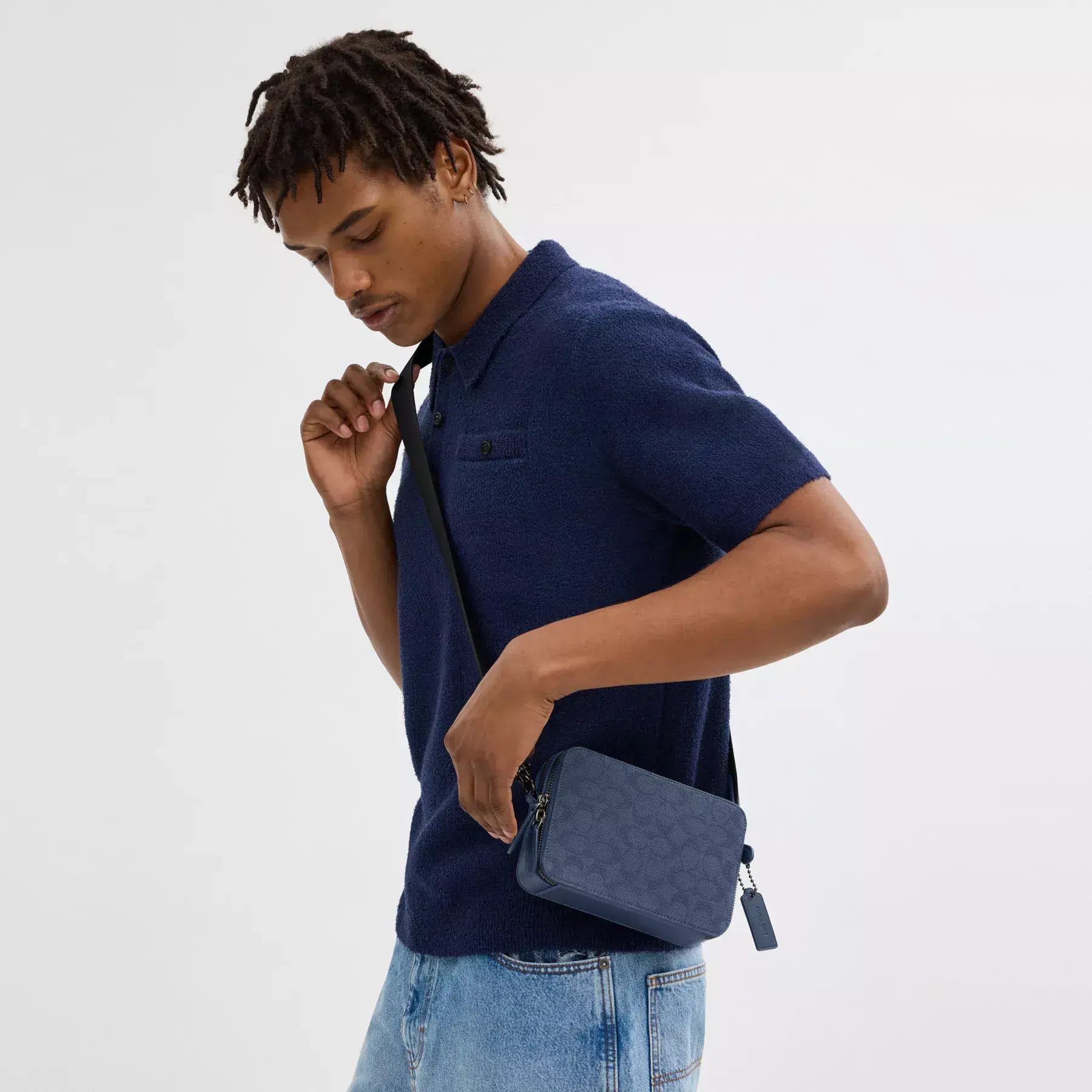 Charter Crossbody 19 In Signature Canvas Jacquard Charter Crossbody 19 In Signature Canvas Jacquard