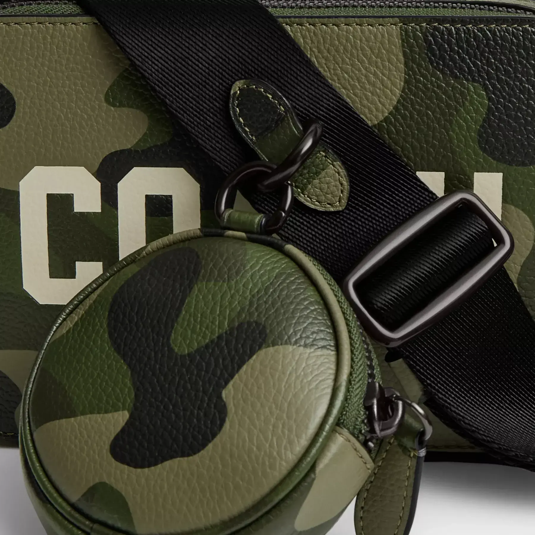 Charter Crossbody 19 With Camo Print And Coach Graphic Charter Crossbody 19 With Camo Print And Coach Graphic