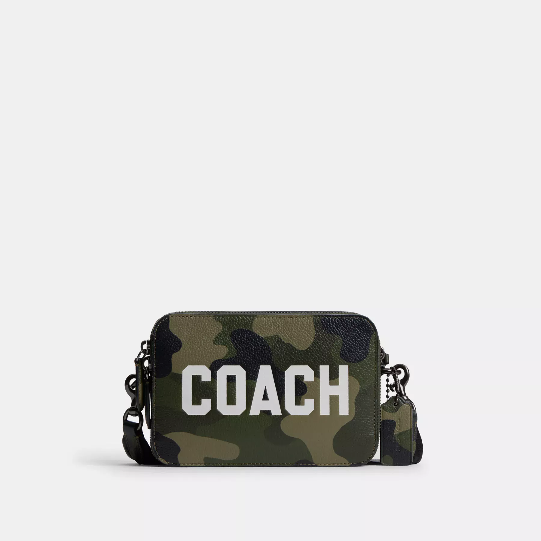 Charter Crossbody 19 With Camo Print And Coach Graphic Charter Crossbody 19 With Camo Print And Coach Graphic