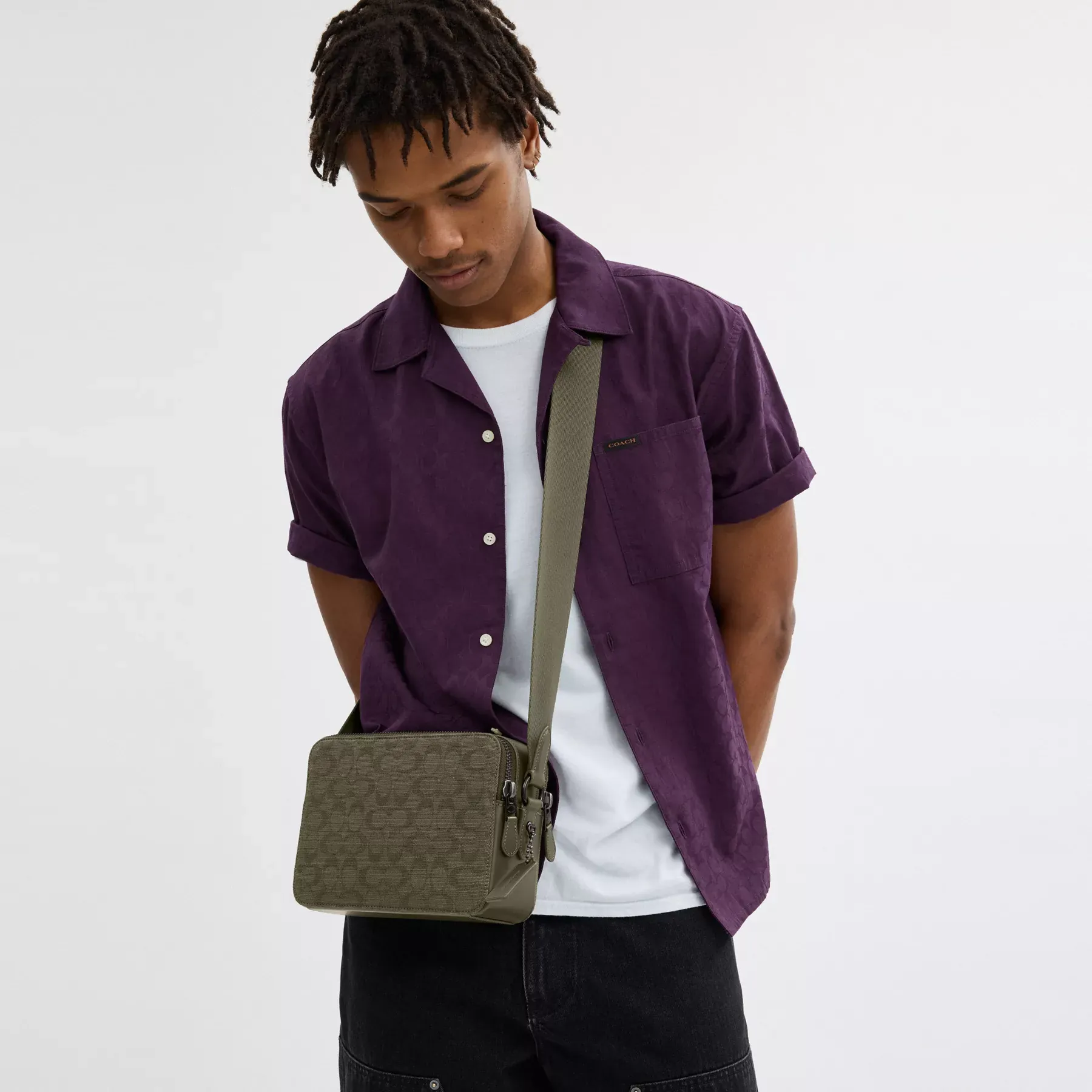 Charter Crossbody Bag 24 In Signature Canvas Jacquard Charter Crossbody Bag 24 In Signature Canvas Jacquard