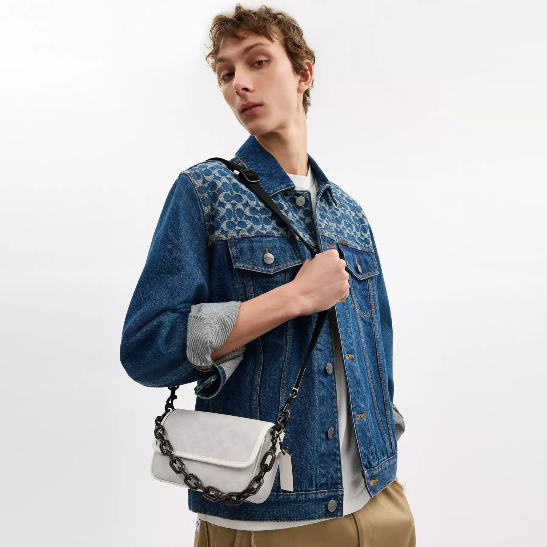 Charter Flap Crossbody 18 In Signature Canvas Charter Flap Crossbody 18 In Signature Canvas