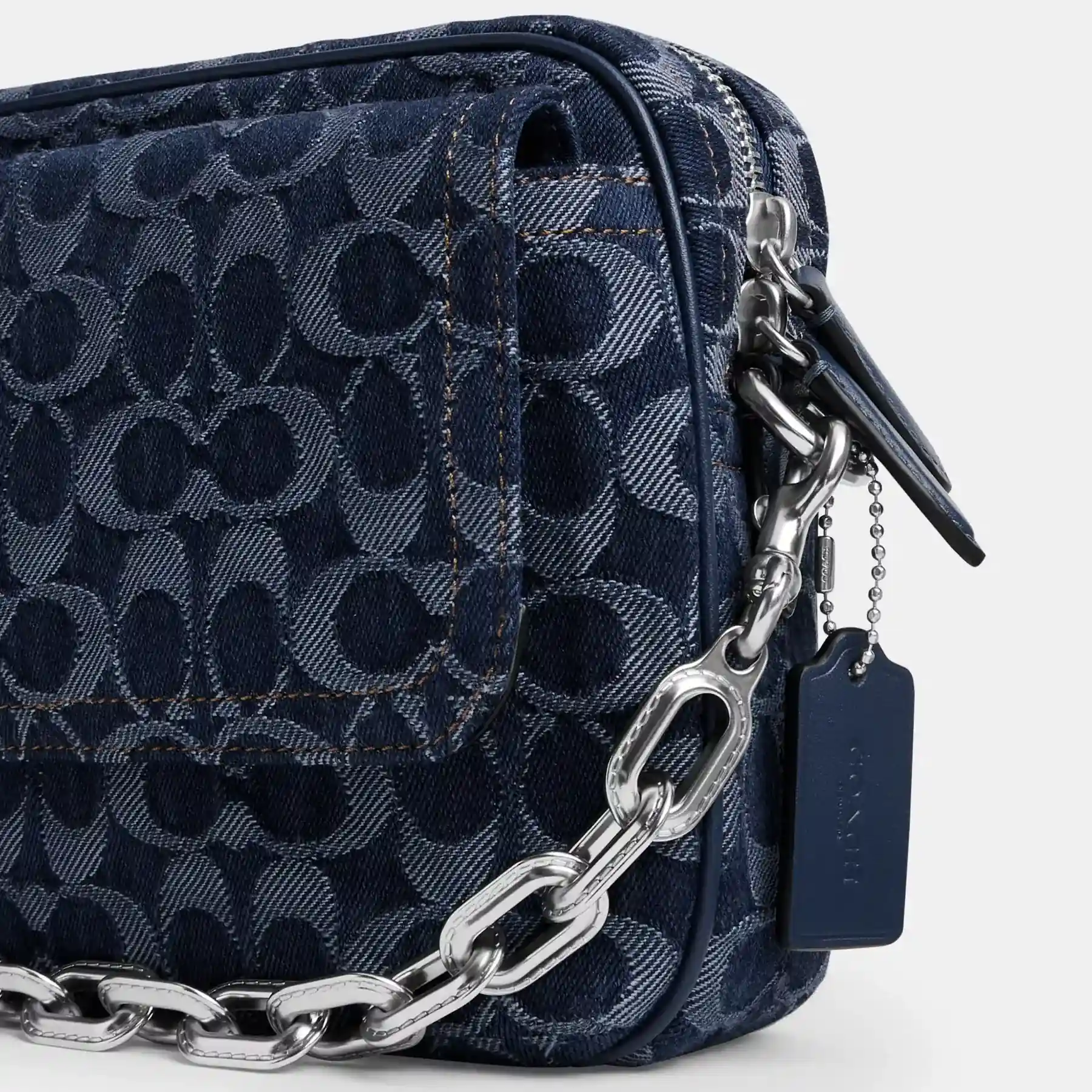 Charter Flap Crossbody Bag 24 In Signature Denim Charter Flap Crossbody Bag 24 In Signature Denim