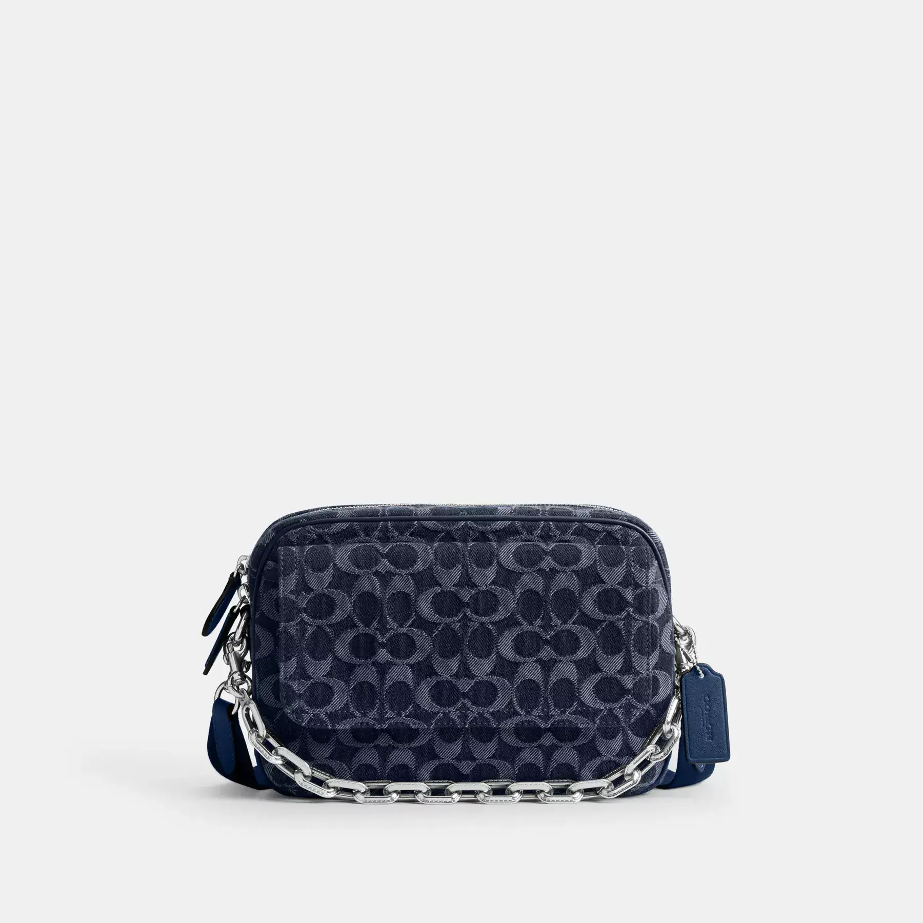 Charter Flap Crossbody Bag 24 In Signature Denim Charter Flap Crossbody Bag 24 In Signature Denim