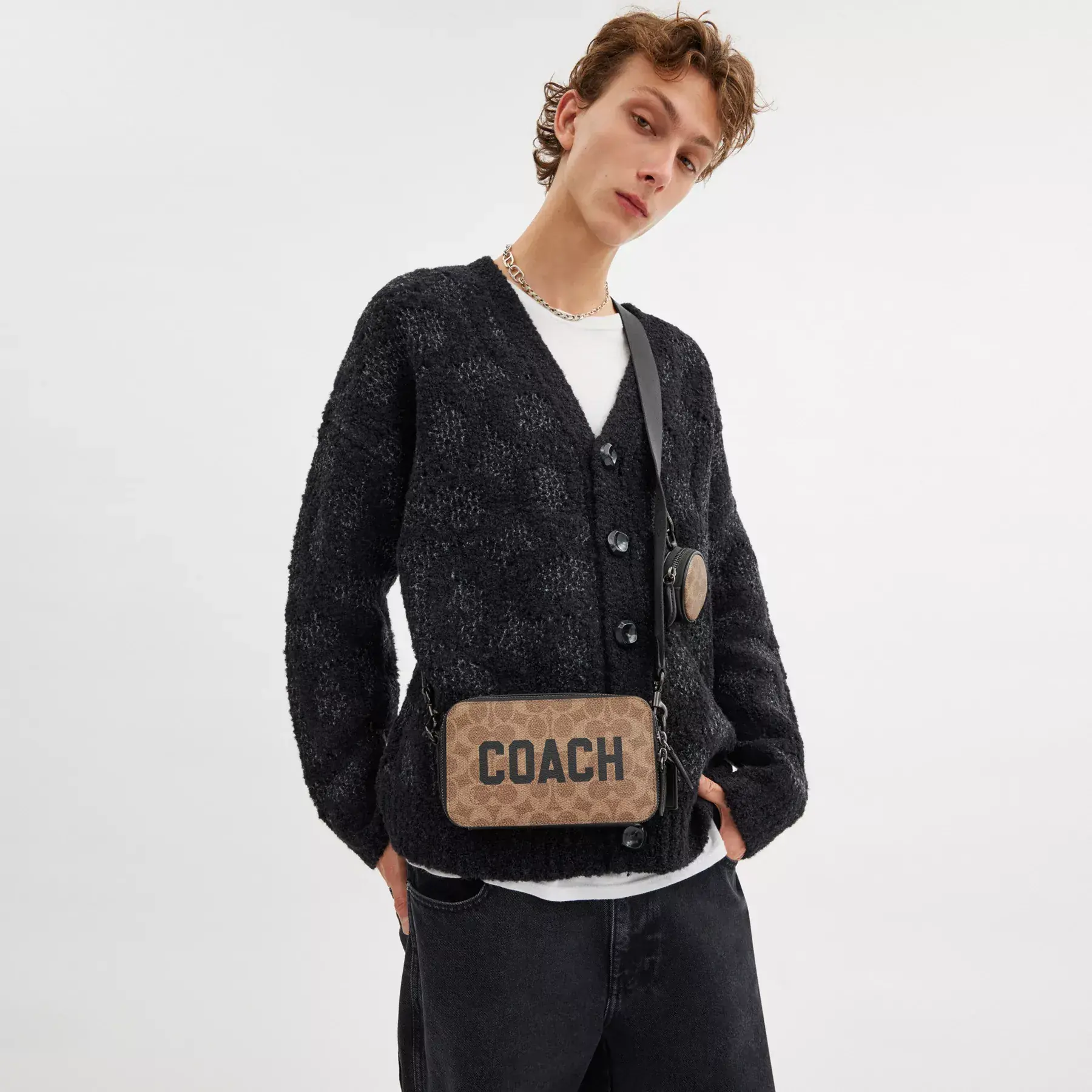 Charter Slim Crossbody In Signature Canvas With Coach Graphic Charter Slim Crossbody In Signature Canvas With Coach Graphic