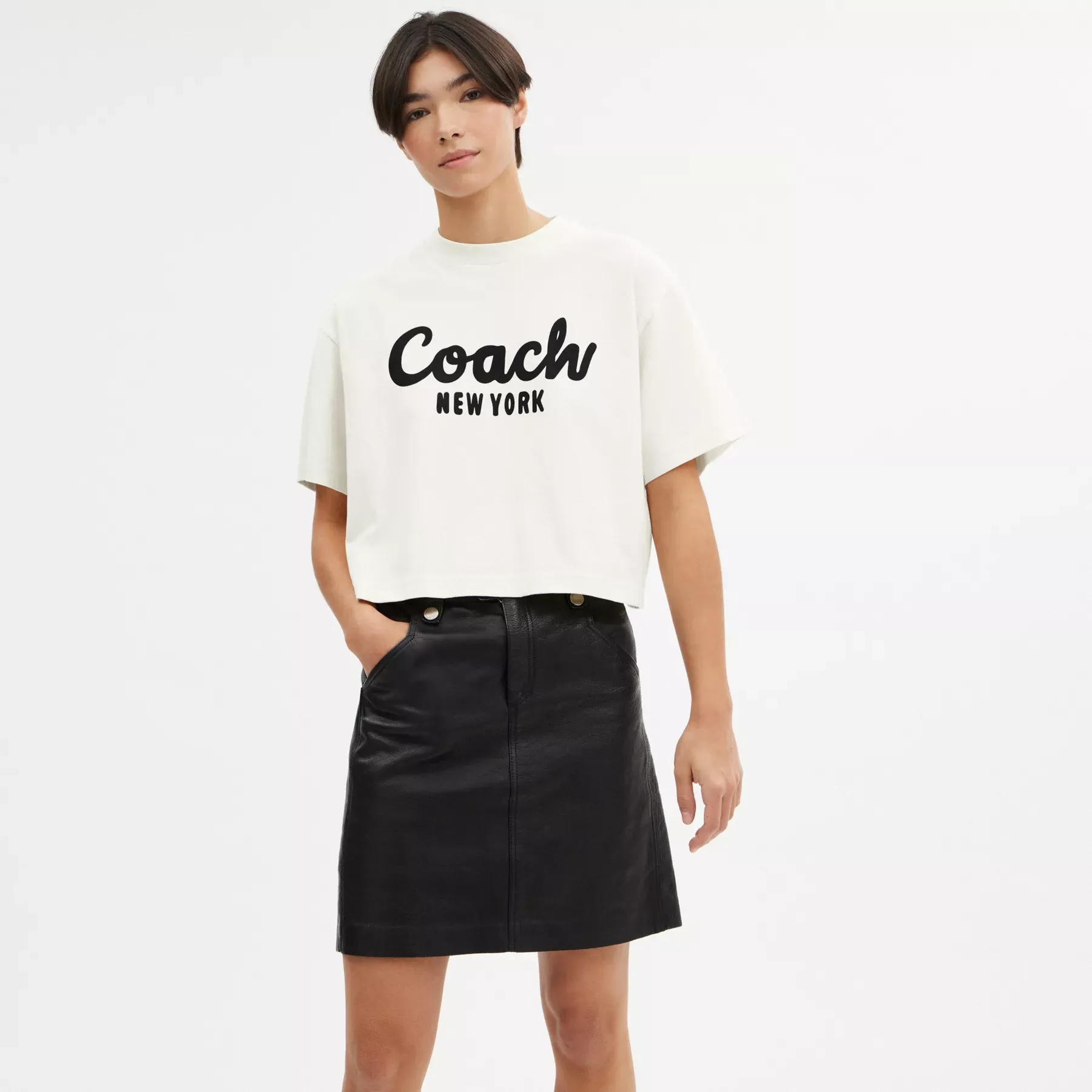 Cursive Signature Cropped T-Shirt Cursive Signature Cropped T-Shirt