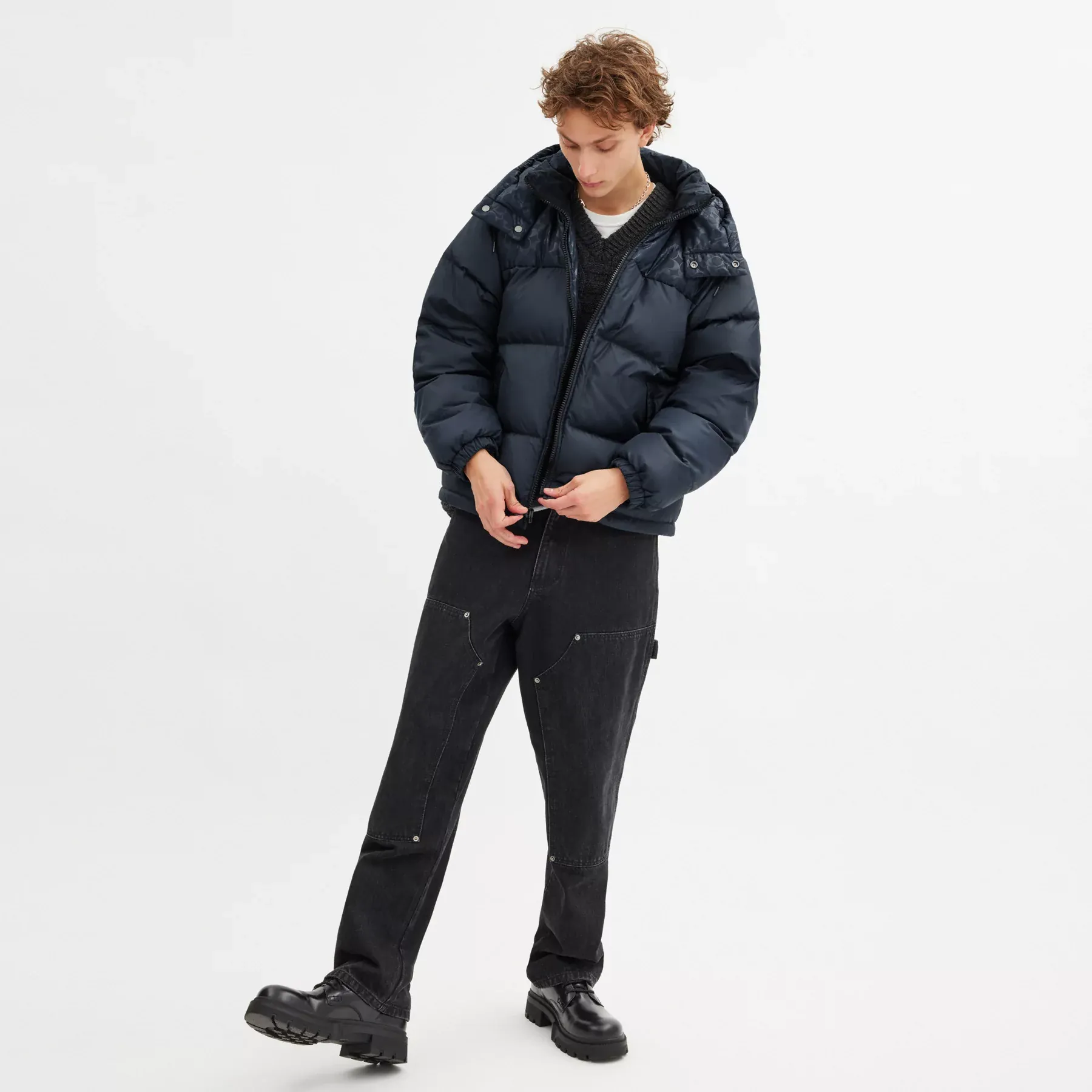 Down Puffer Jacket In Recycled Polyester Down Puffer Jacket In Recycled Polyester
