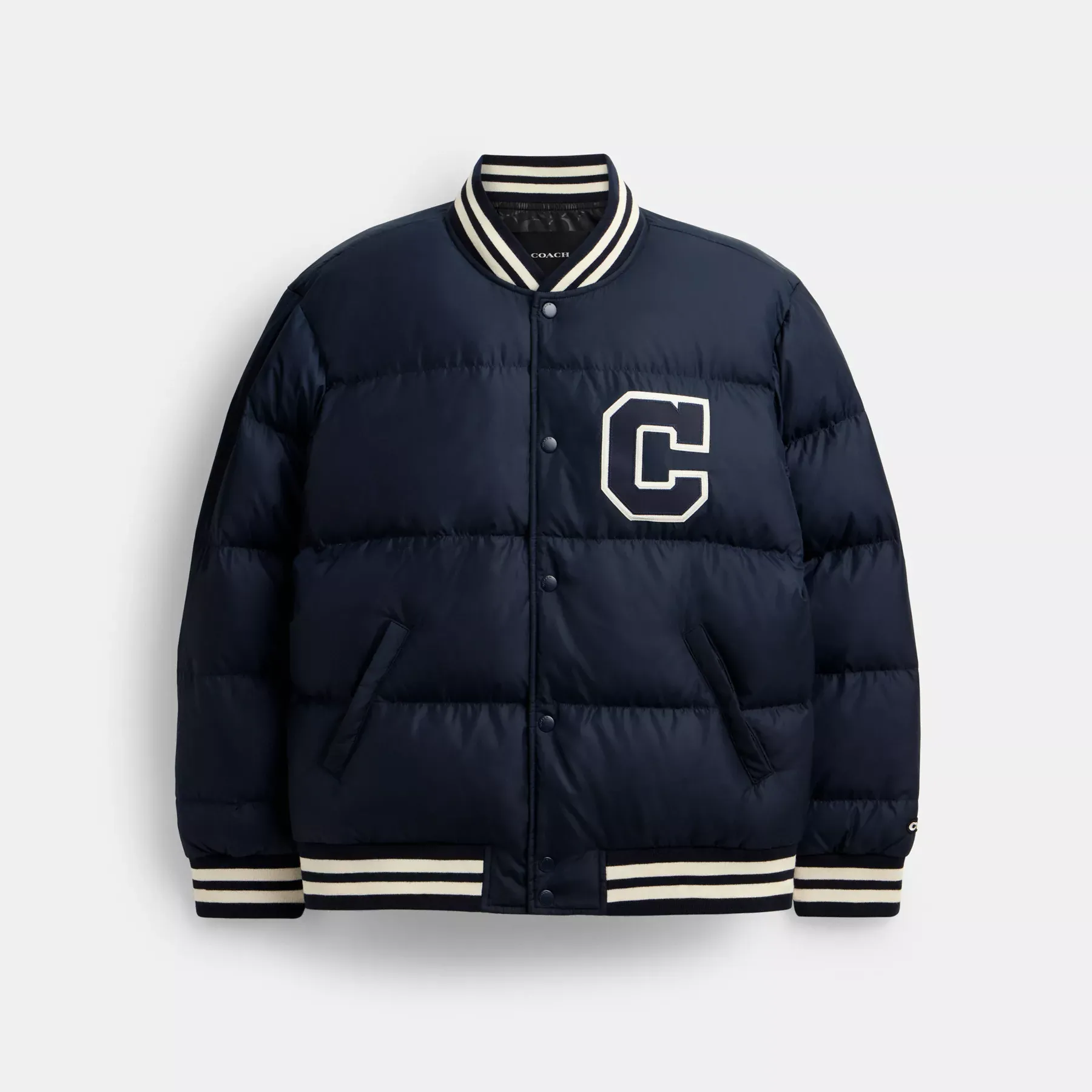 Down Varsity Jacket In Recycled Polyester Down Varsity Jacket In Recycled Polyester