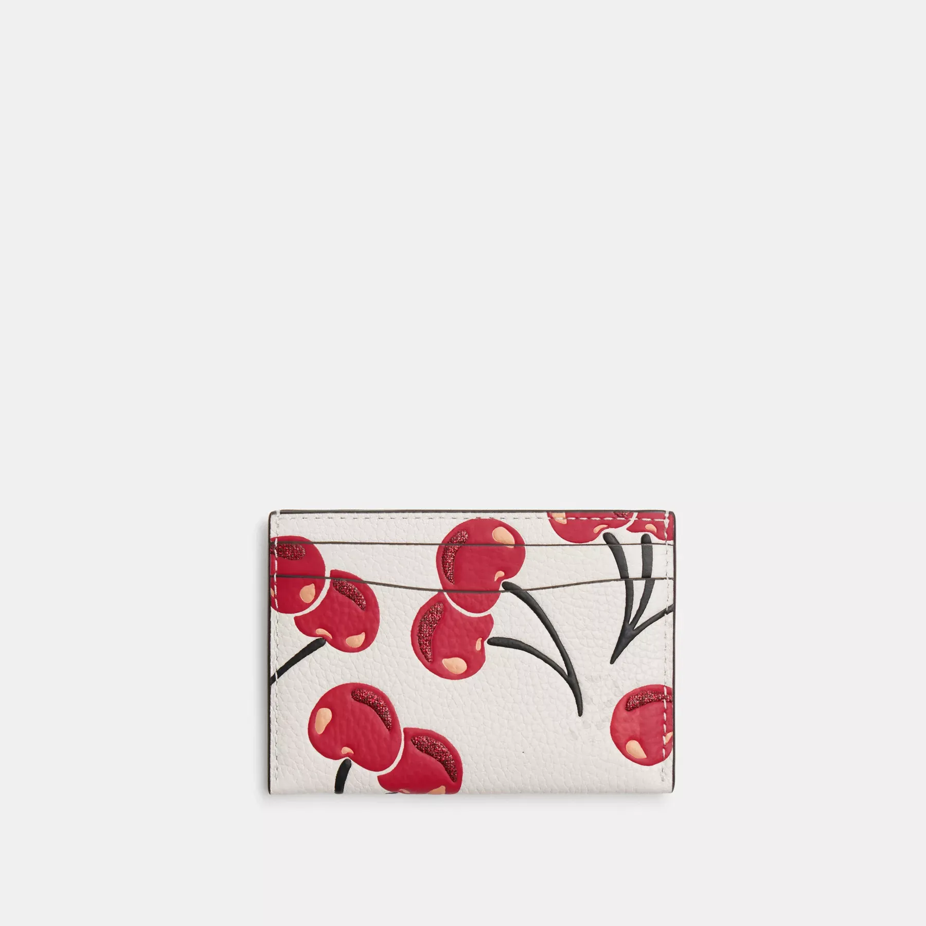 Essential Card Case With Cherry Print Essential Card Case With Cherry Print