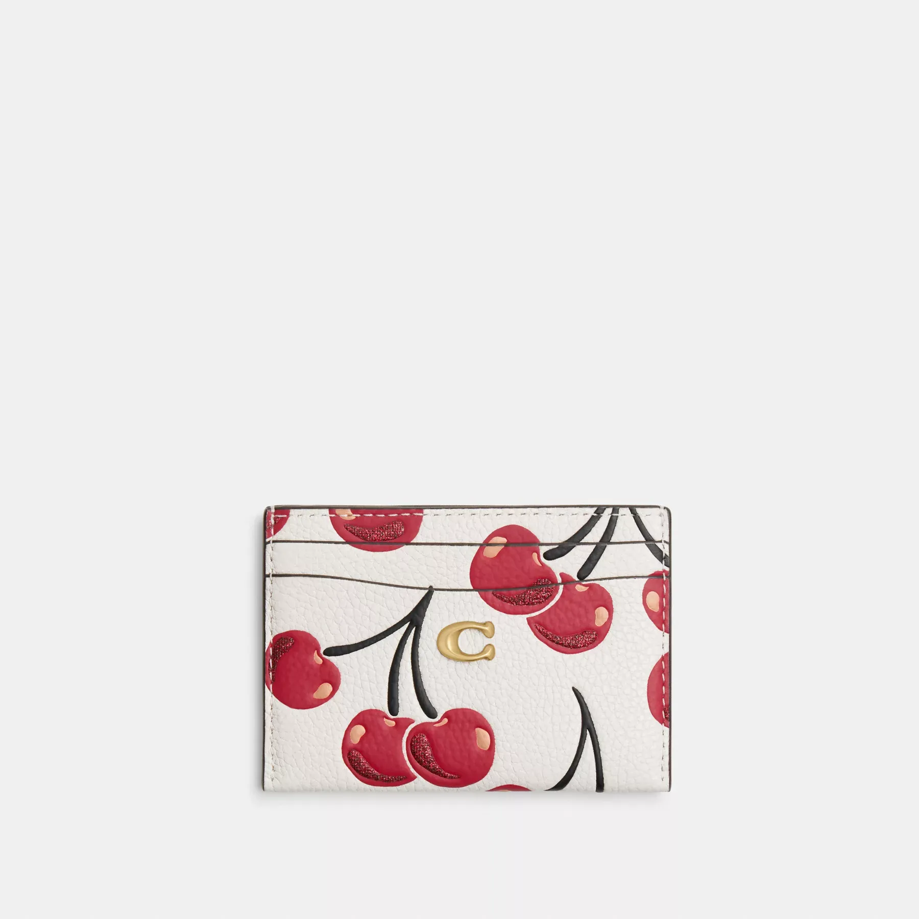 Essential Card Case With Cherry Print Essential Card Case With Cherry Print