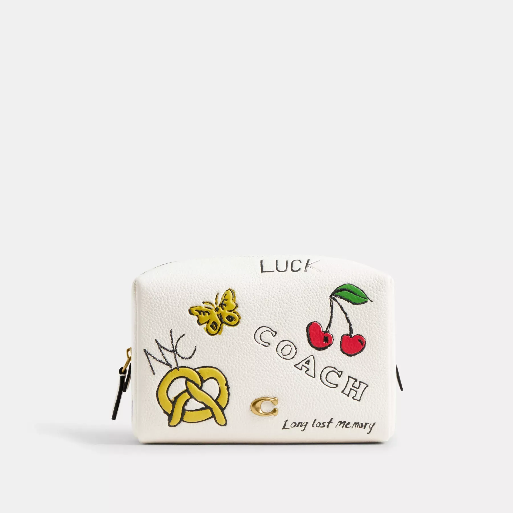 Essential Cosmetic Pouch With Sketch Print Essential Cosmetic Pouch With Sketch Print