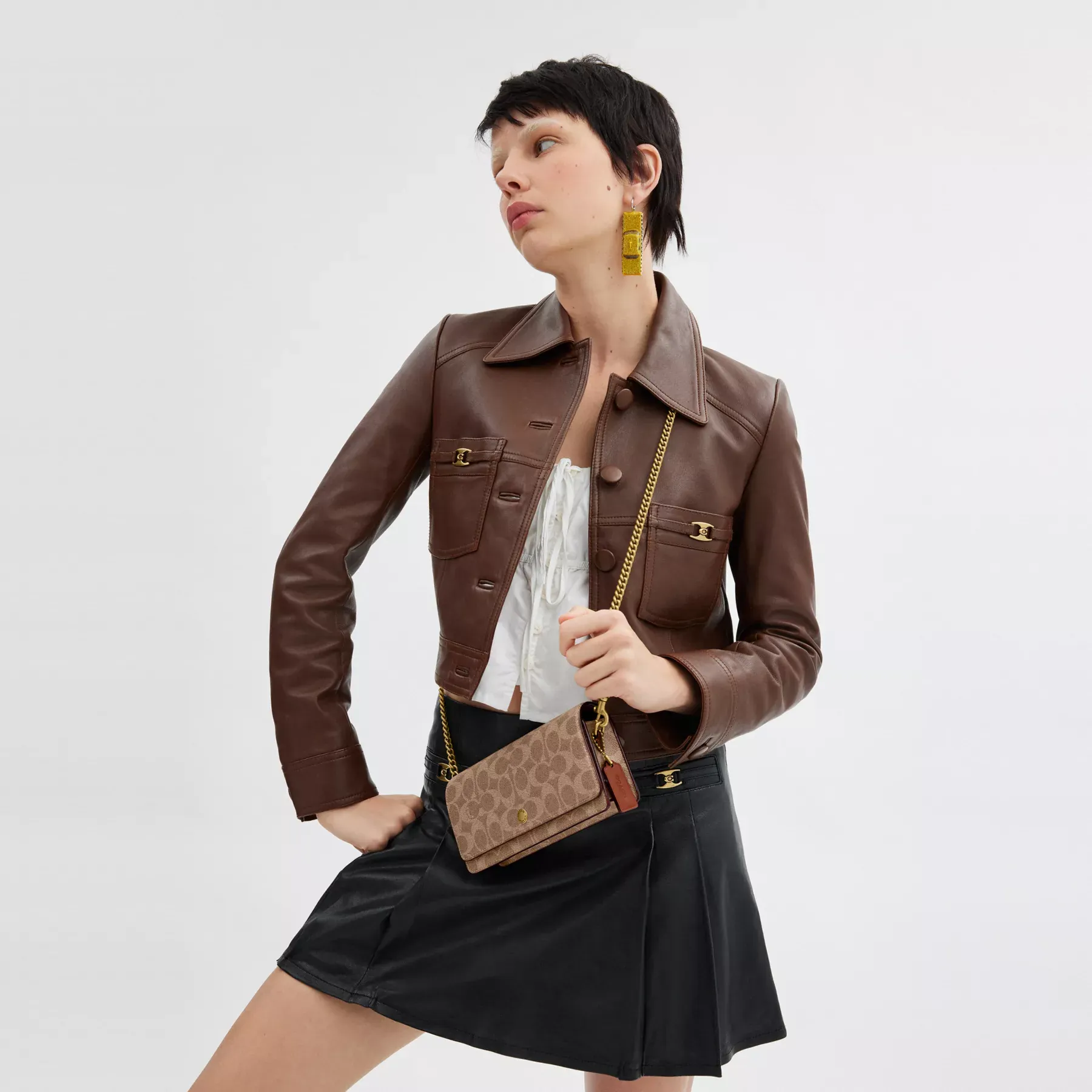 Essential Long Wallet On A Chain In Signature Canvas Essential Long Wallet On A Chain In Signature Canvas