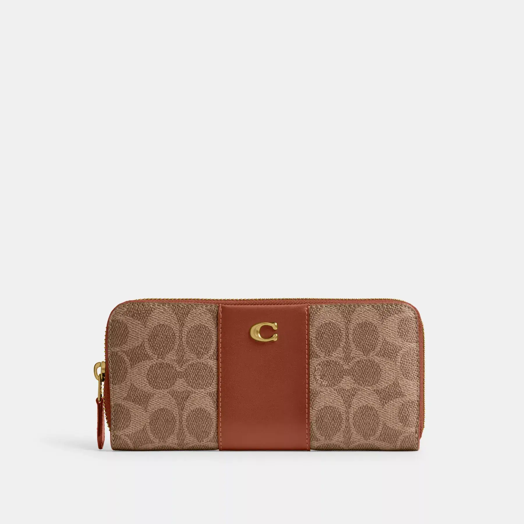 Essential Slim Accordion Zip Wallet In Signature Canvas Essential Slim Accordion Zip Wallet In Signature Canvas