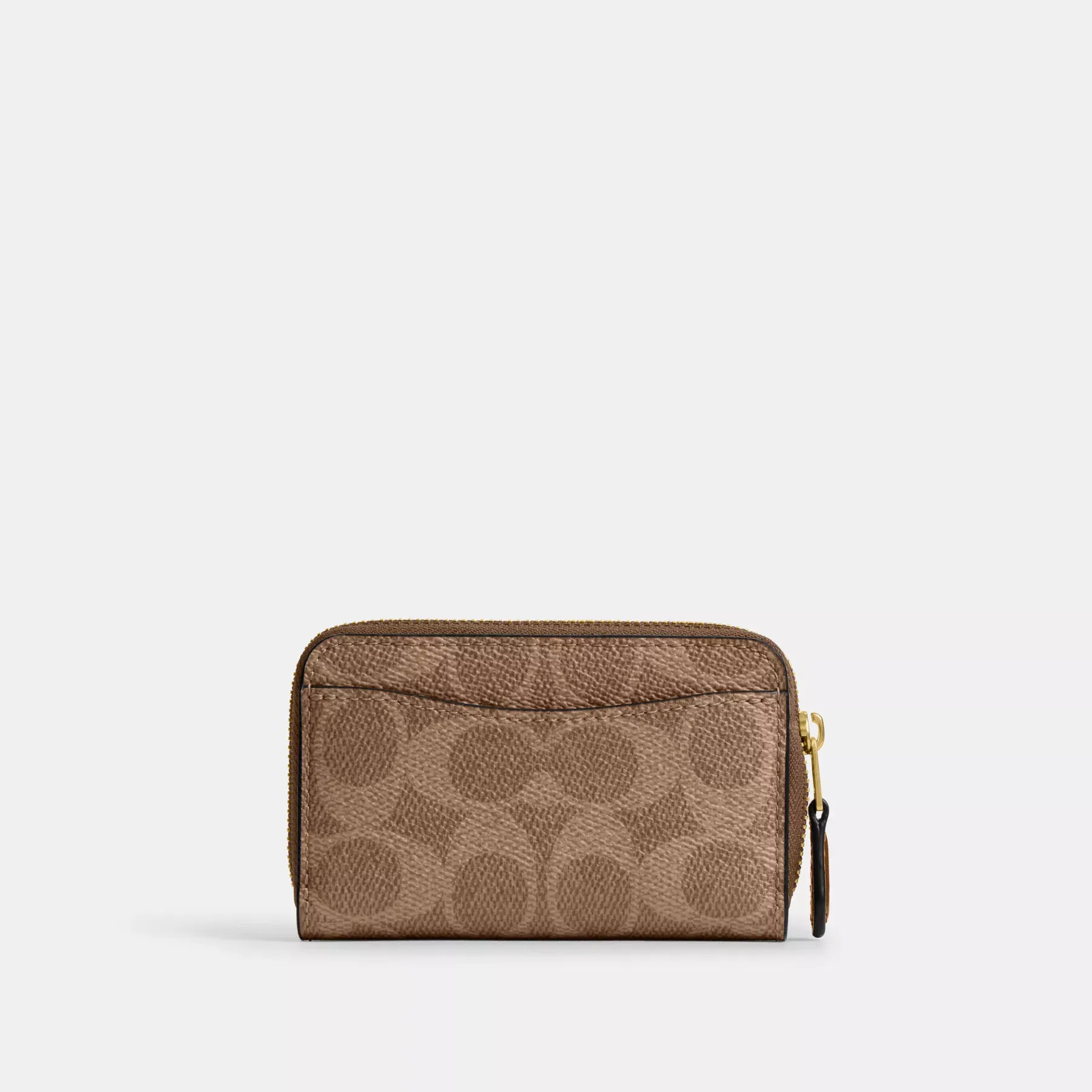 Essential Small Zip Around Card Case In Signature Canvas With Rexy Print Essential Small Zip Around Card Case In Signature Canvas With Rexy Print