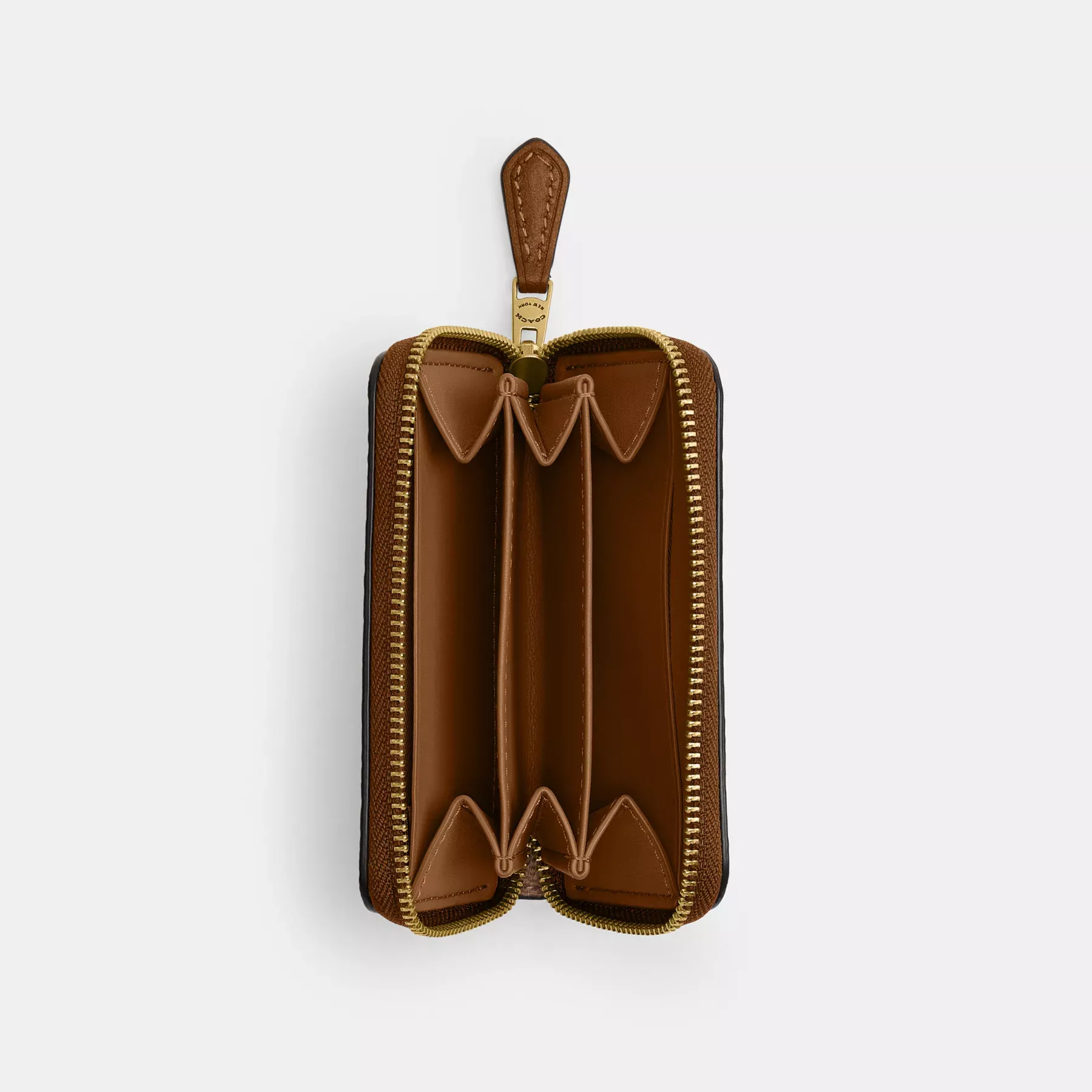 Essential Small Zip Around Card Case In Signature Canvas With Rexy Print Essential Small Zip Around Card Case In Signature Canvas With Rexy Print