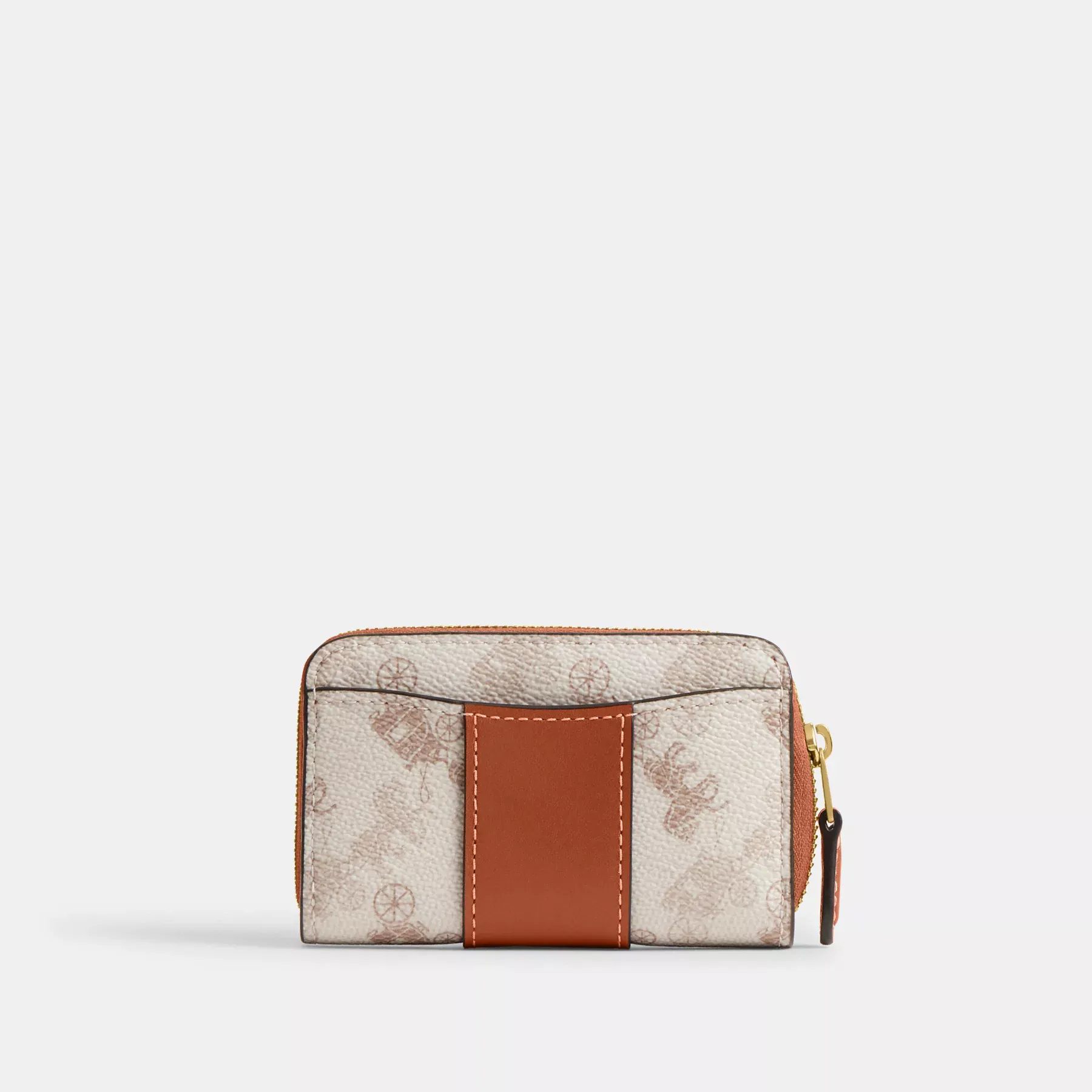 Essential Small Zip Around Card Case With Horse And Carriage Print Essential Small Zip Around Card Case With Horse And Carriage Print