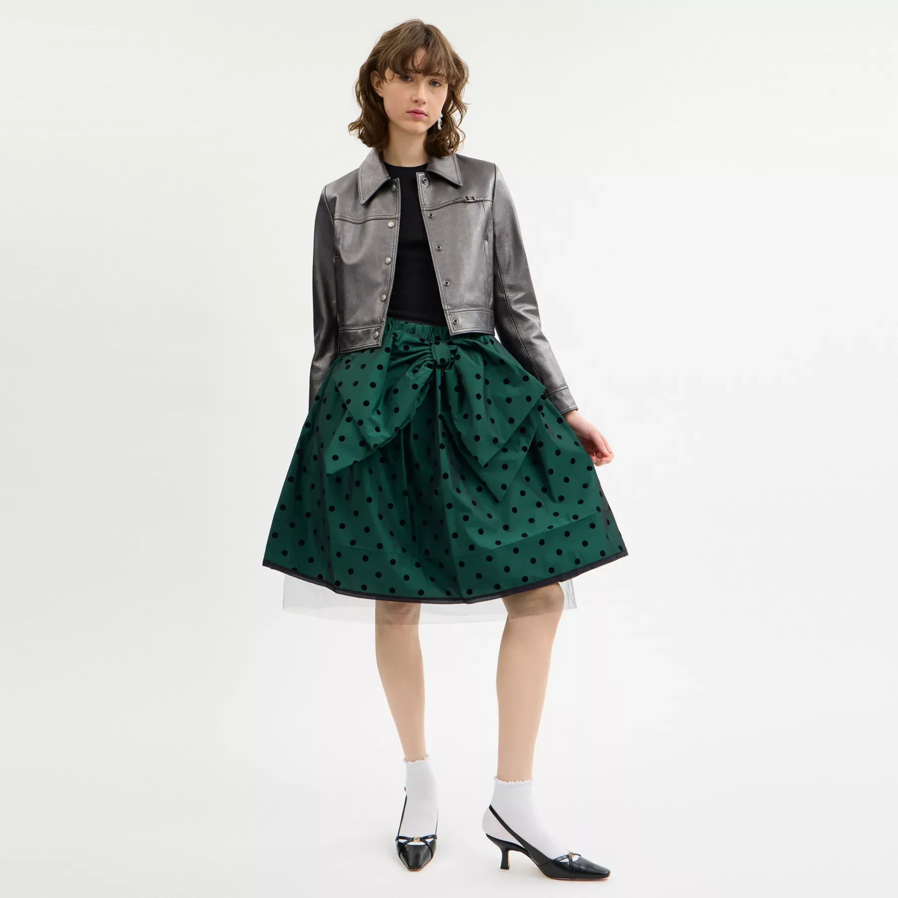 Flocked Taffeta Skirt Flocked Taffeta Skirt