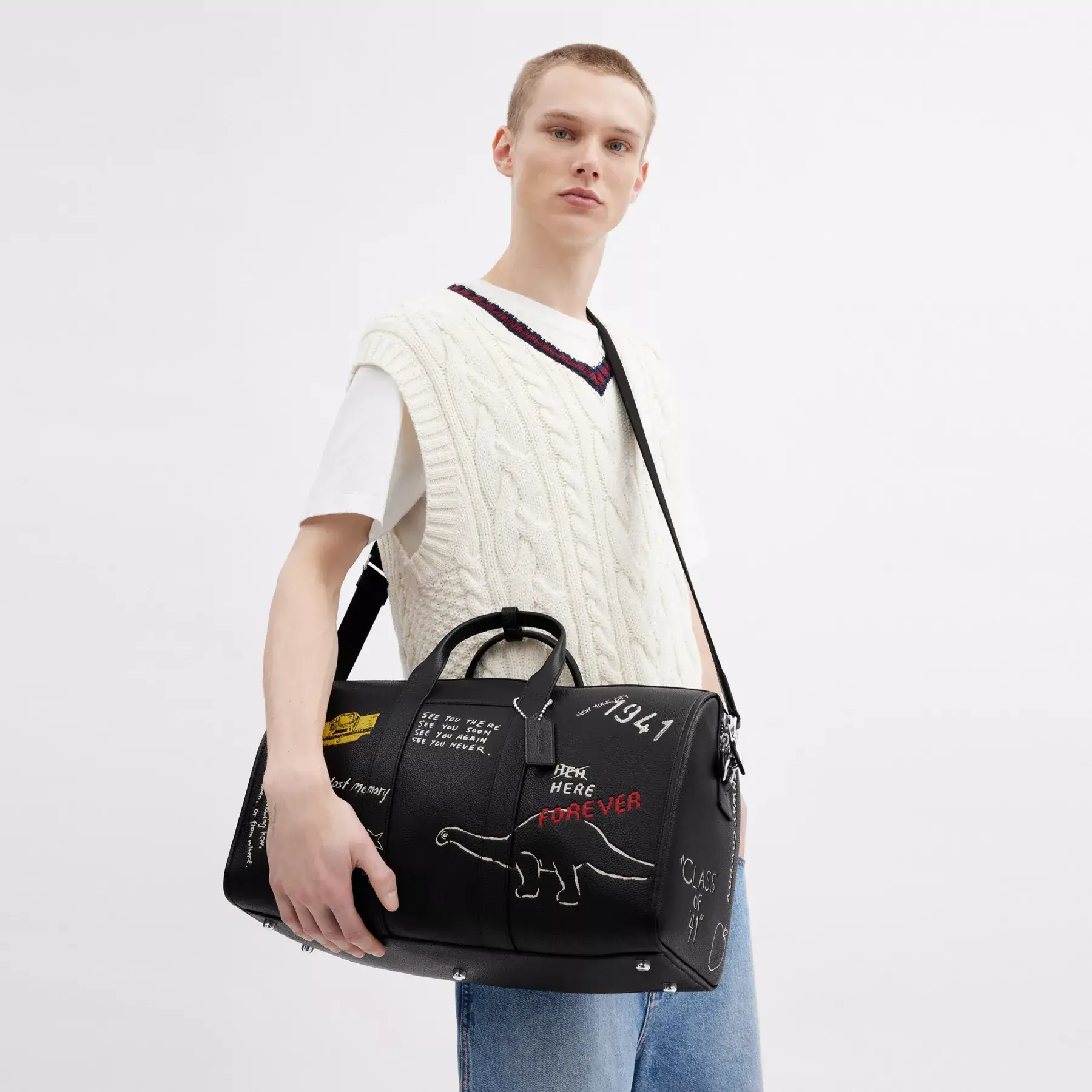 Gotham Duffle 45 With Sketch Print Gotham Duffle 45 With Sketch Print