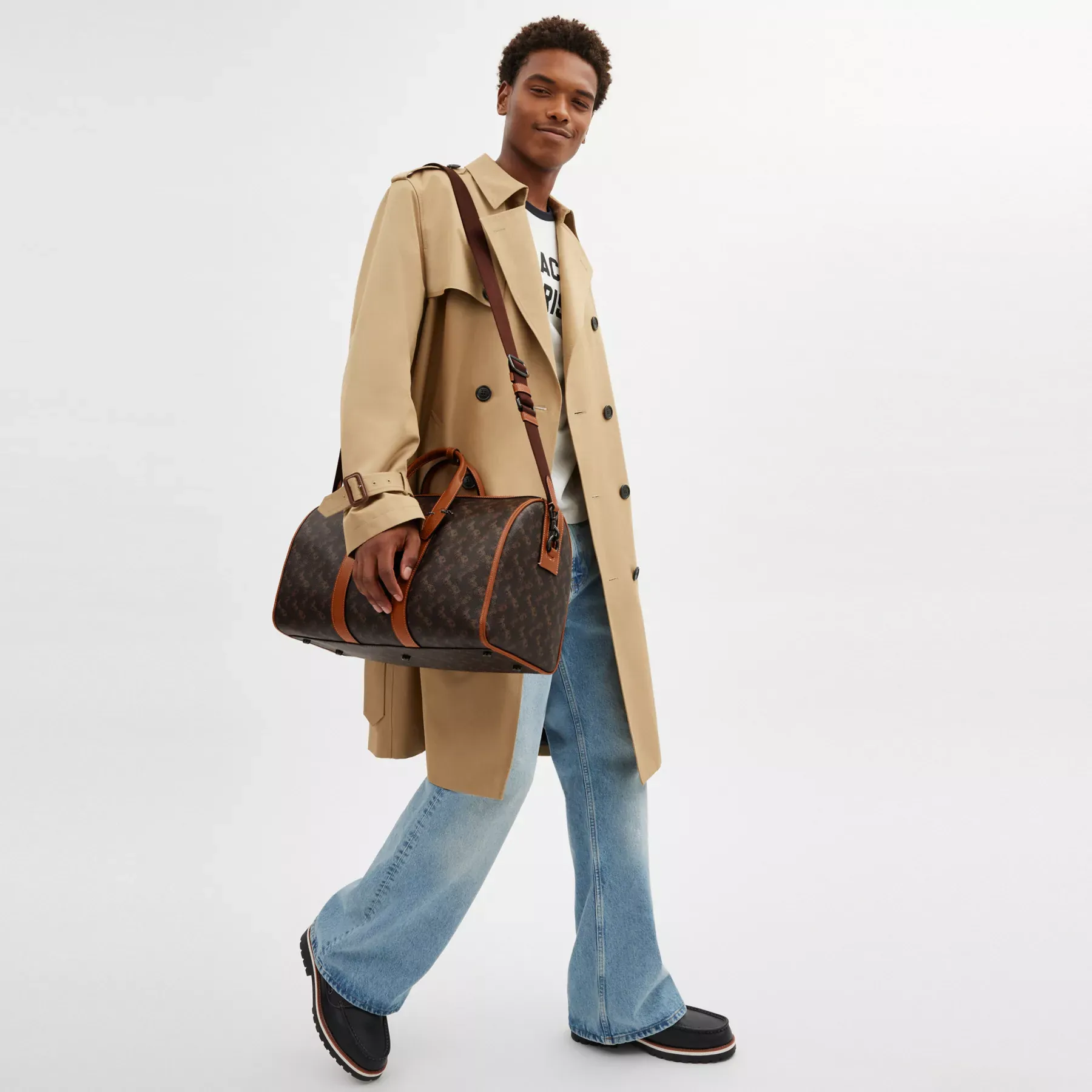 Gotham Duffle Bag 45 With Horse And Carriage Print Gotham Duffle Bag 45 With Horse And Carriage Print