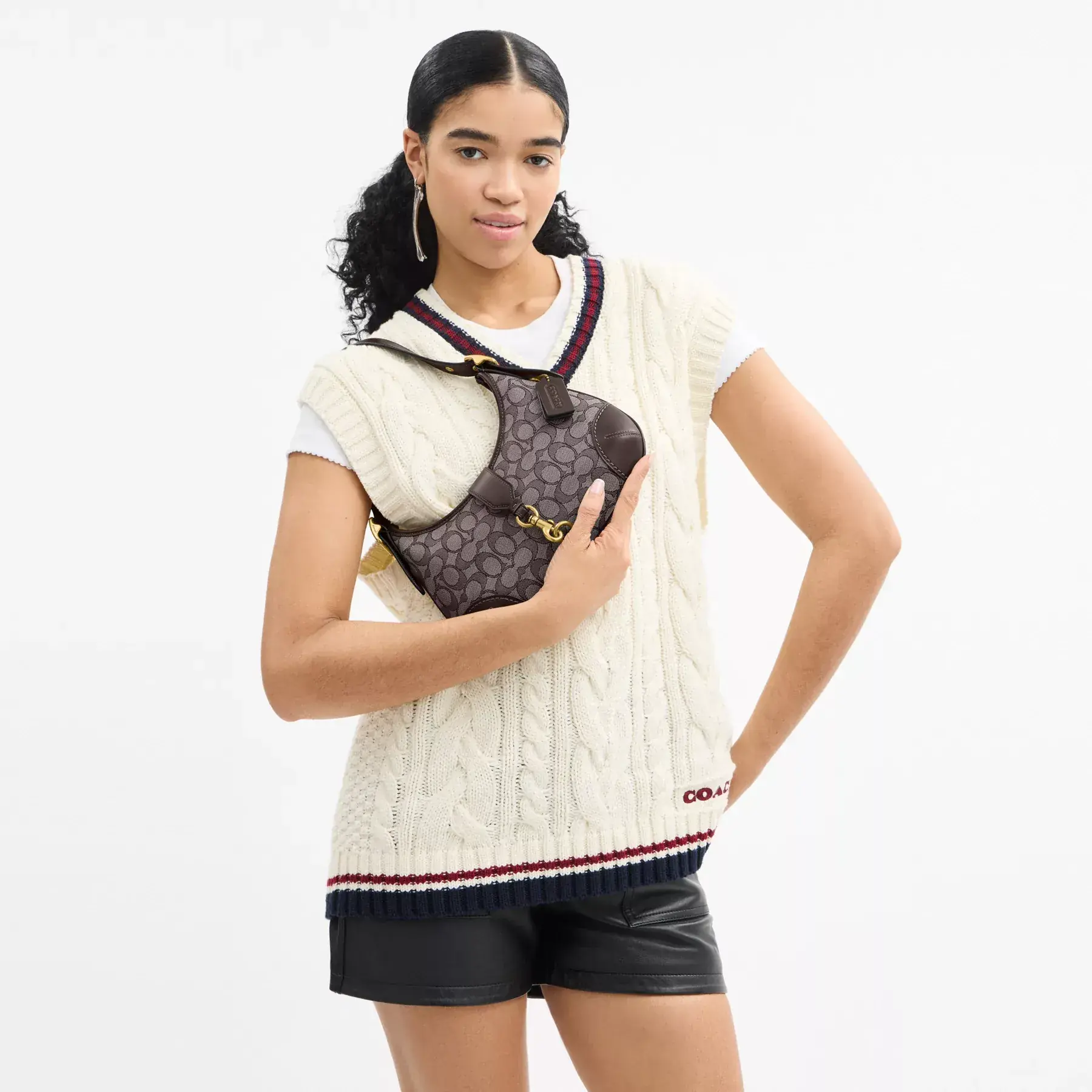 Hamptons Hobo Bag In Signature Jacquard Hamptons Hobo Bag In Signature Jacquard