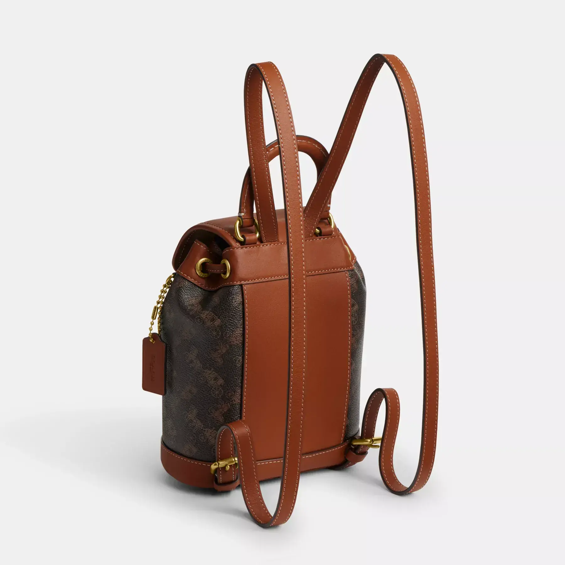Harper Backpack With Horse And Carriage Print Harper Backpack With Horse And Carriage Print