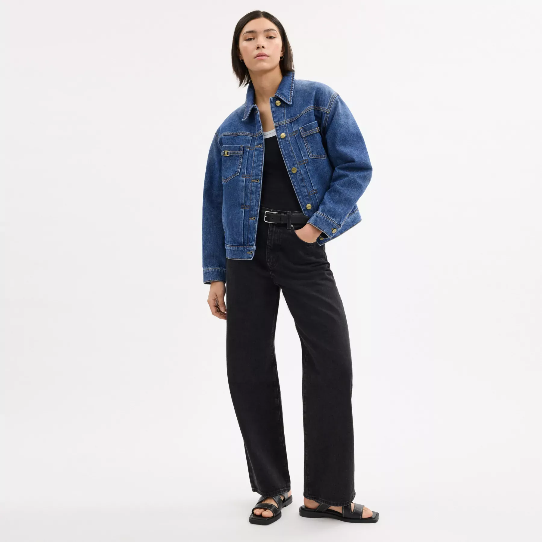 Heritage C Denim Trucker Jacket In Organic Cotton Heritage C Denim Trucker Jacket In Organic Cotton