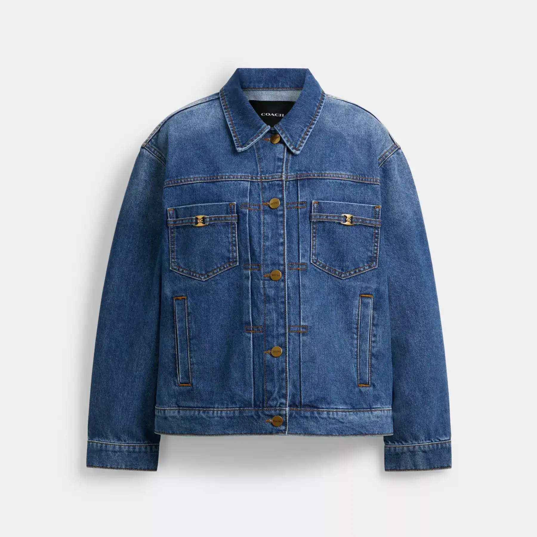 Heritage C Denim Trucker Jacket In Organic Cotton Heritage C Denim Trucker Jacket In Organic Cotton