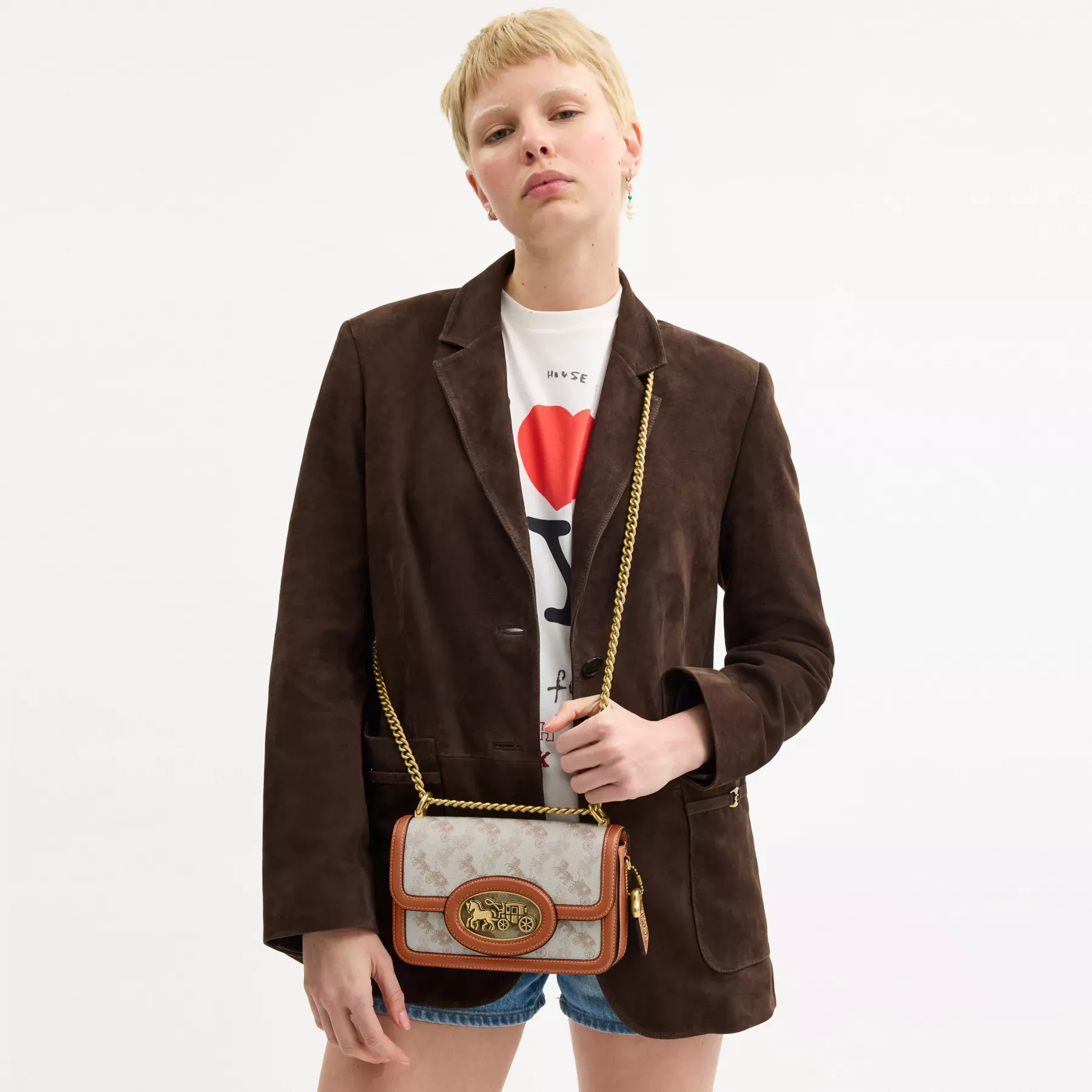 Hero Shoulder Bag With Horse And Carriage Print Hero Shoulder Bag With Horse And Carriage Print