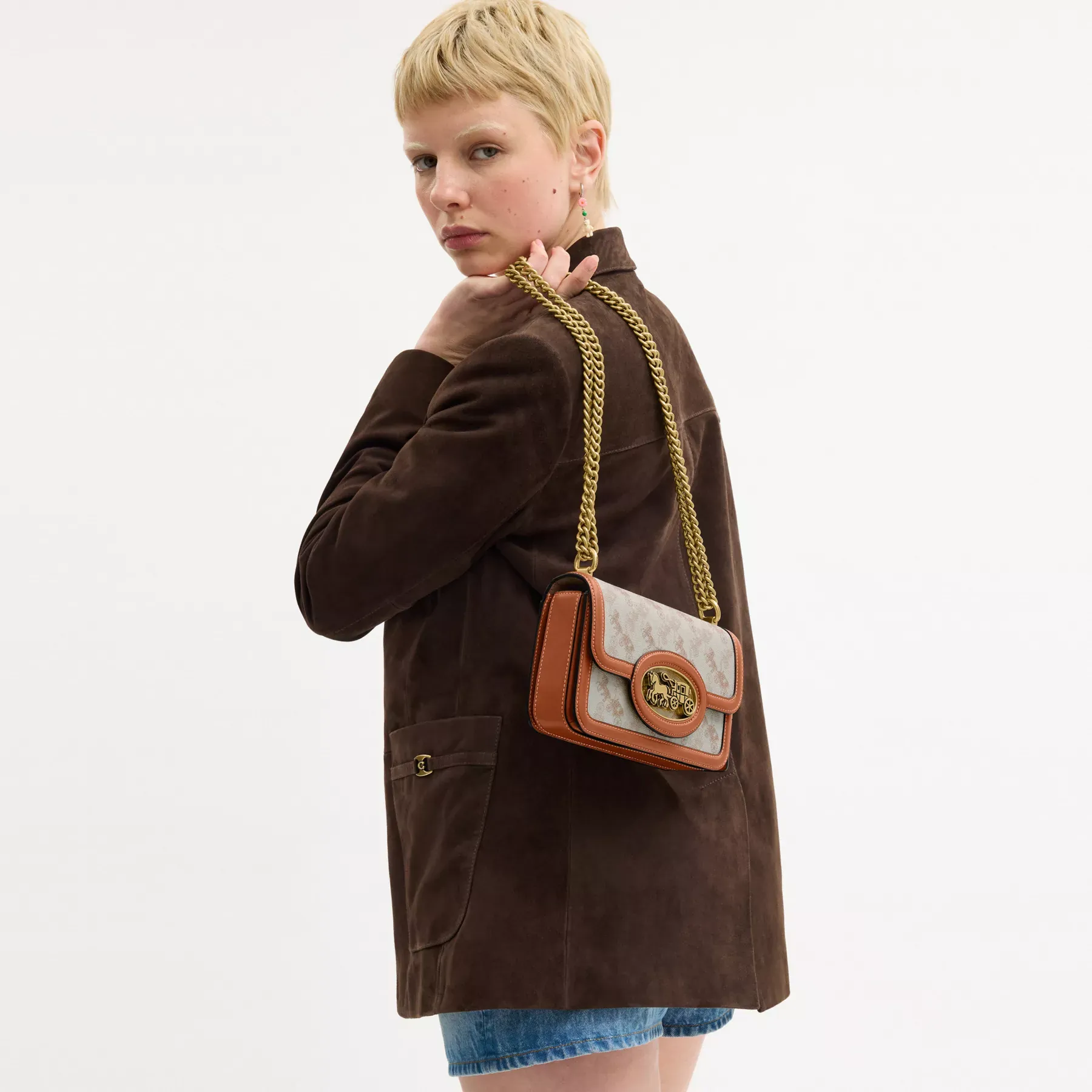 Hero Shoulder Bag With Horse And Carriage Print Hero Shoulder Bag With Horse And Carriage Print