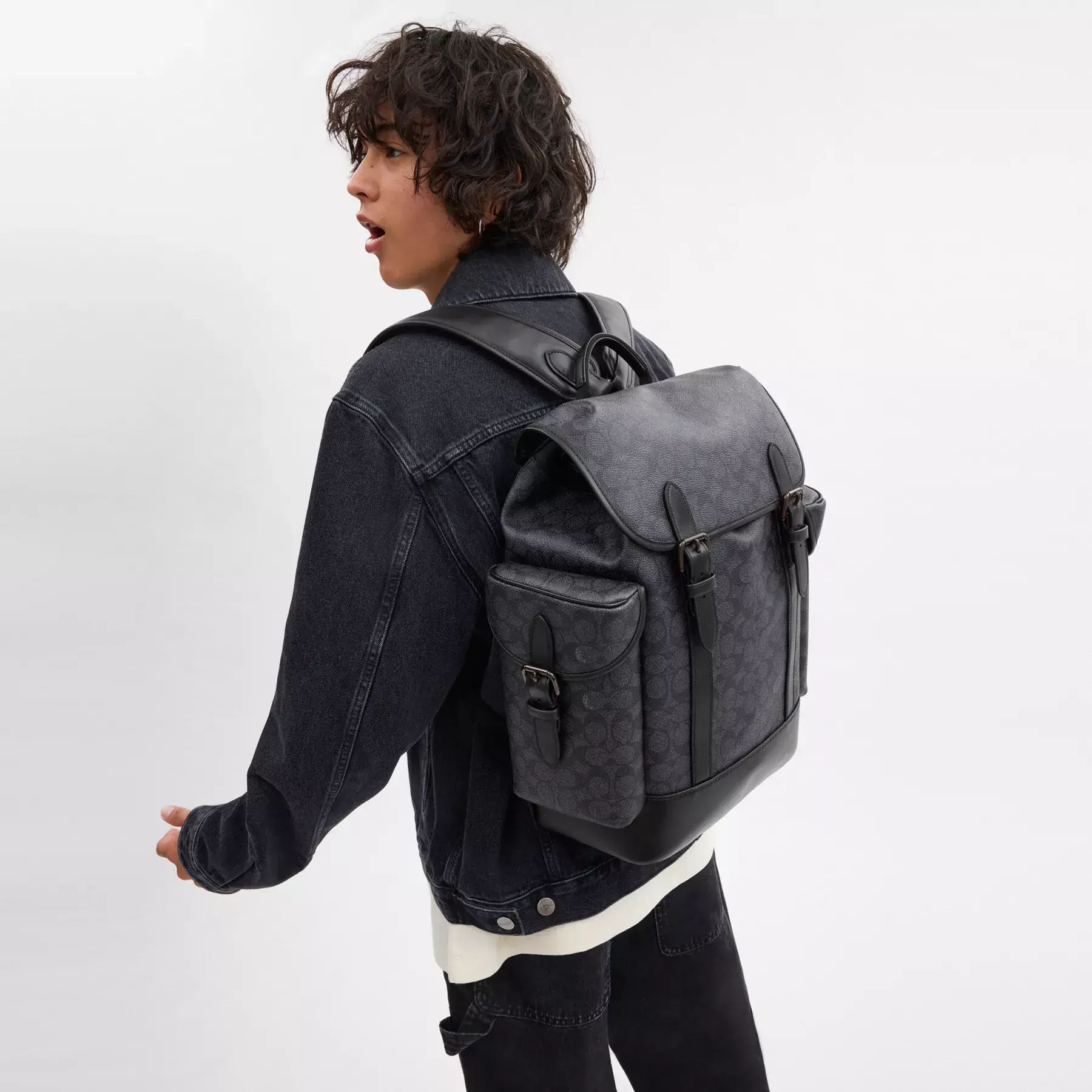 Hitch Backpack In Signature Canvas Hitch Backpack In Signature Canvas