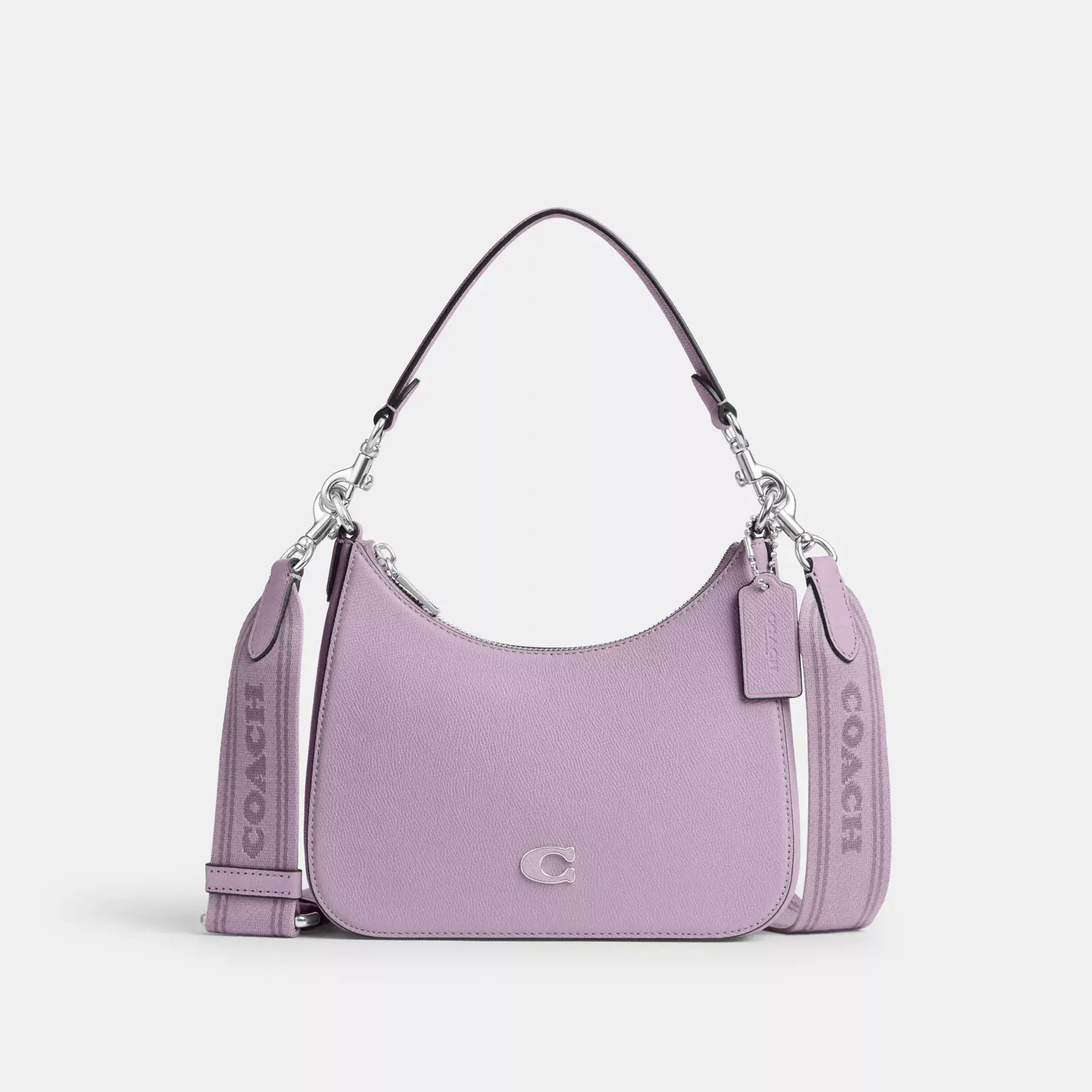 Hobo Crossbody Bag With Signature Canvas Hobo Crossbody Bag With Signature Canvas