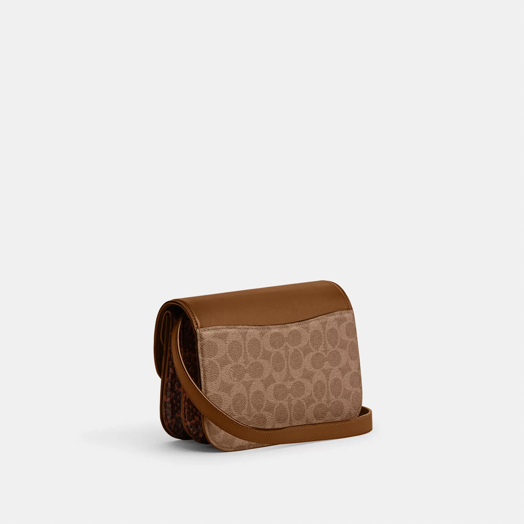 Idol Bag In Signature Canvas With Snakeskin Detail