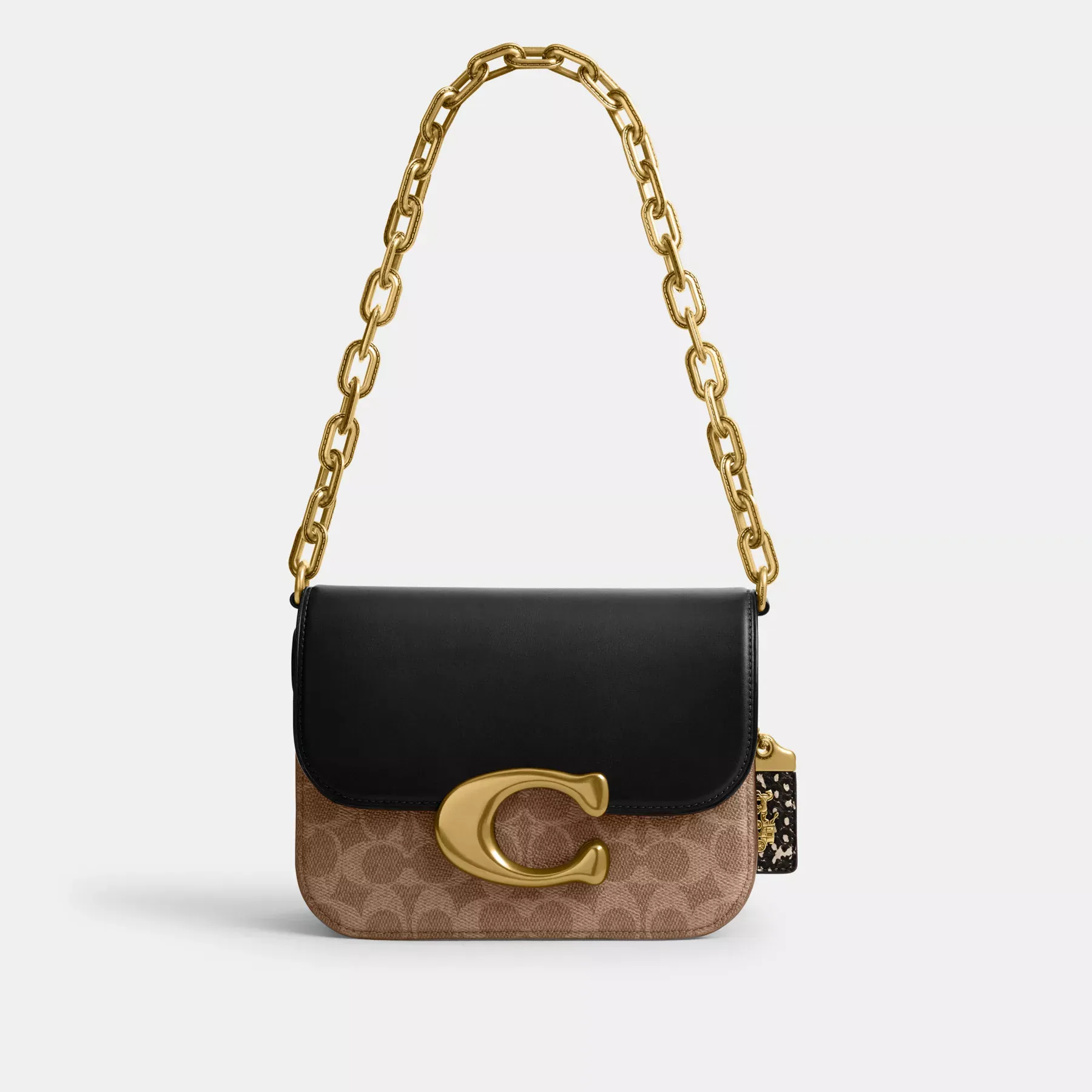 Idol Bag In Signature Canvas With Snakeskin Detail