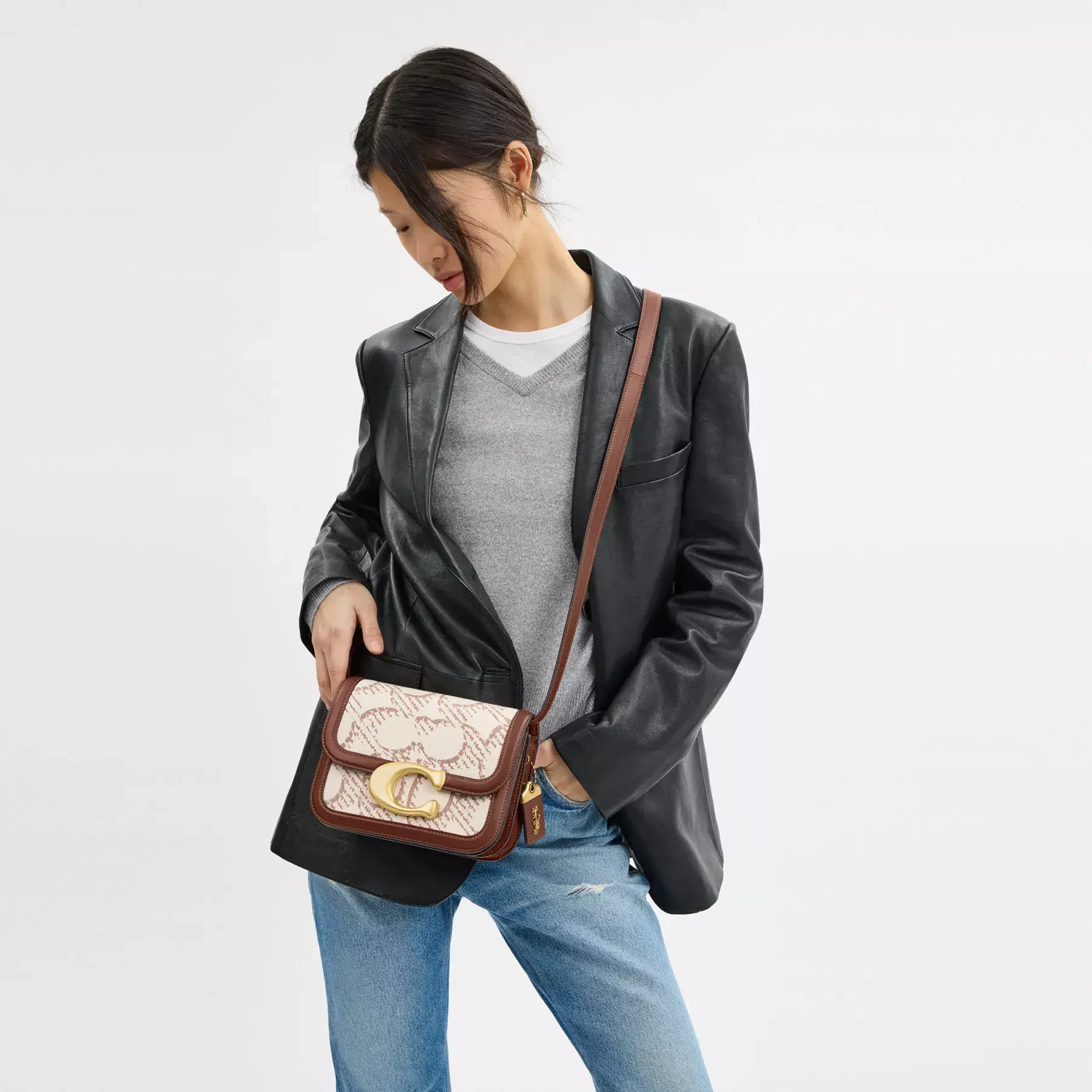Idol Bag With Signature Canvas Idol Bag With Signature Canvas