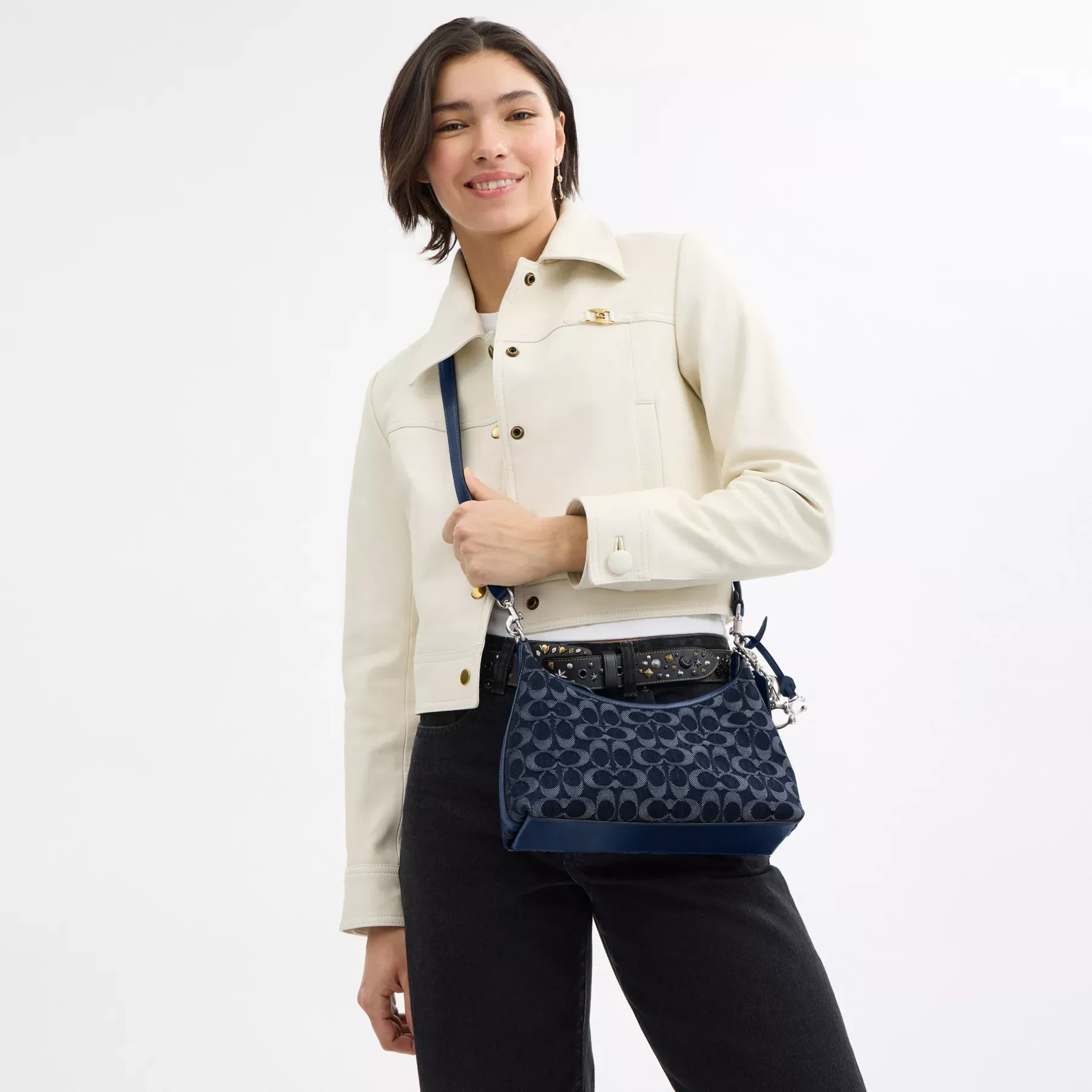 Juliet Shoulder Bag 25 In Signature Denim Juliet Shoulder Bag 25 In Signature Denim