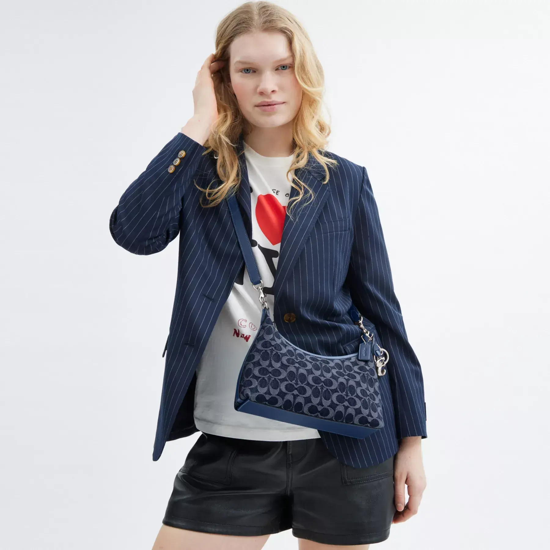 Juliet Shoulder Bag 25 In Signature Denim Juliet Shoulder Bag 25 In Signature Denim