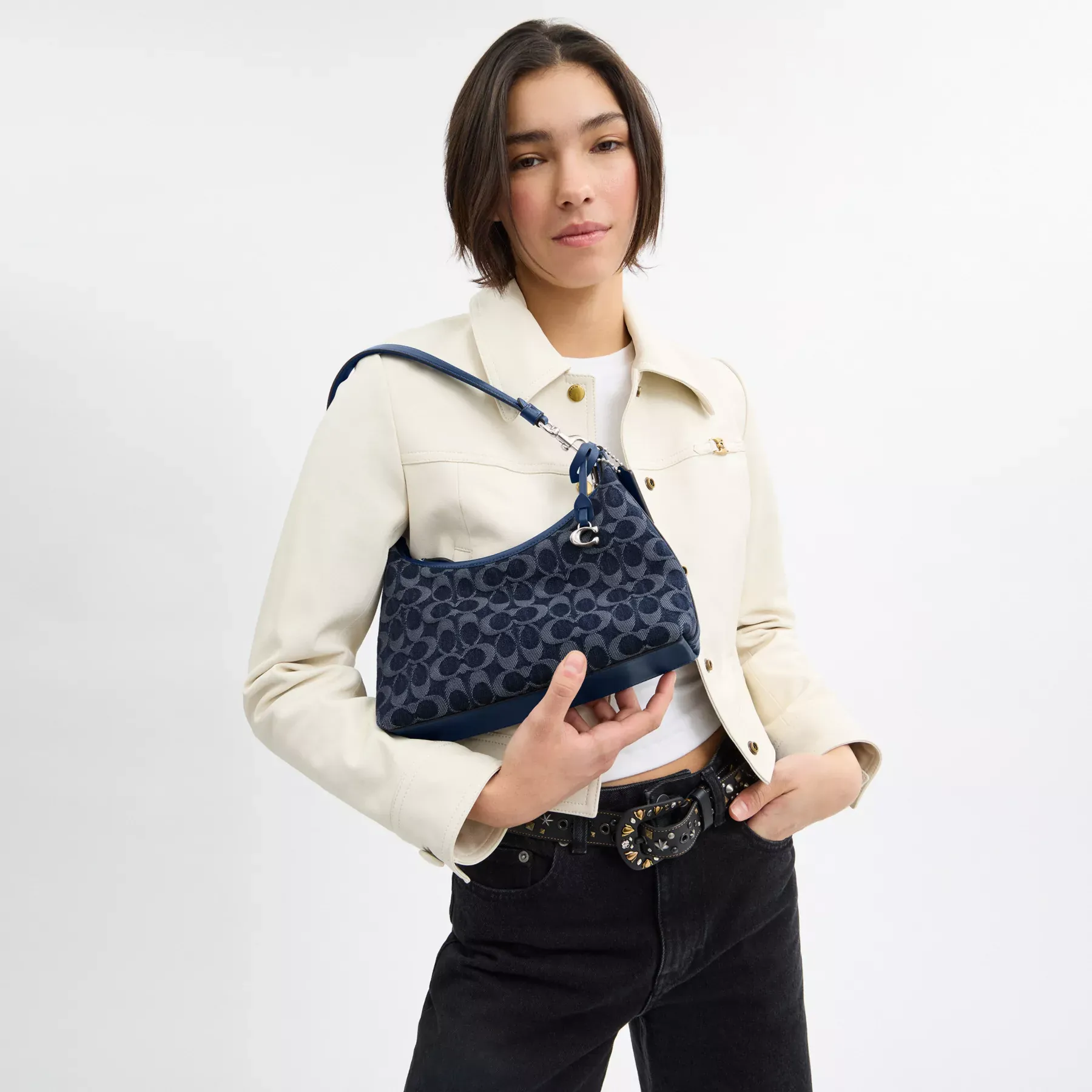 Juliet Shoulder Bag 25 In Signature Denim Juliet Shoulder Bag 25 In Signature Denim