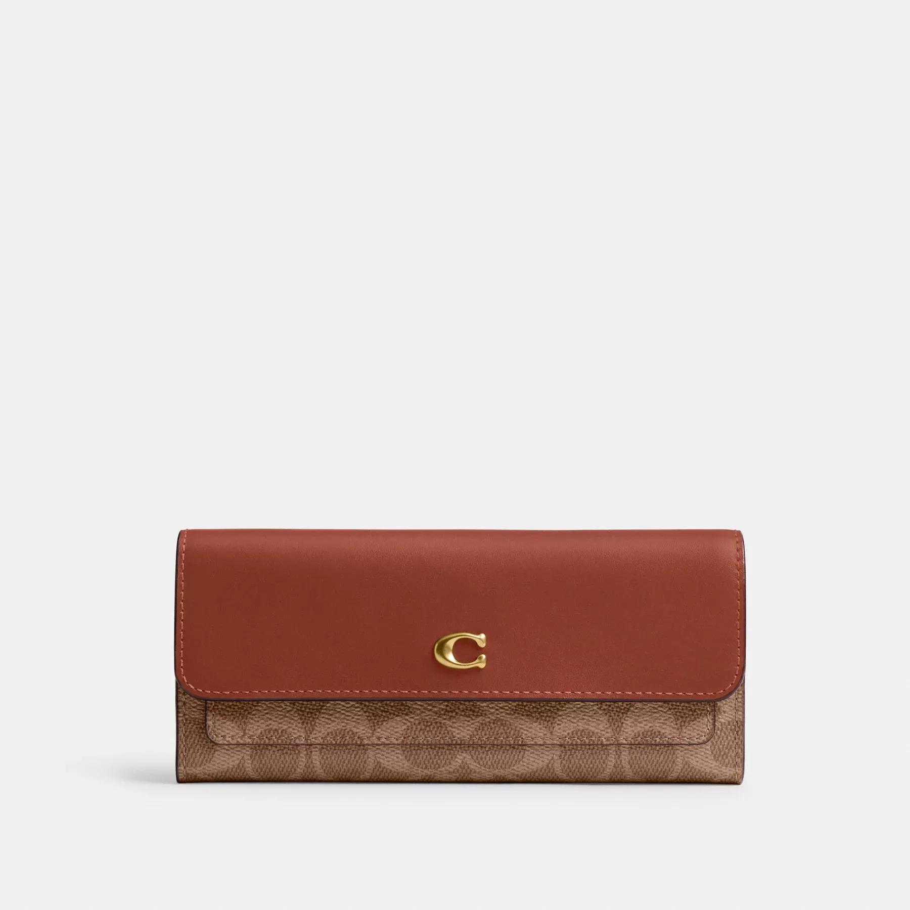 Mila Long Flap Wallet In Signature Canvas Mila Long Flap Wallet In Signature Canvas