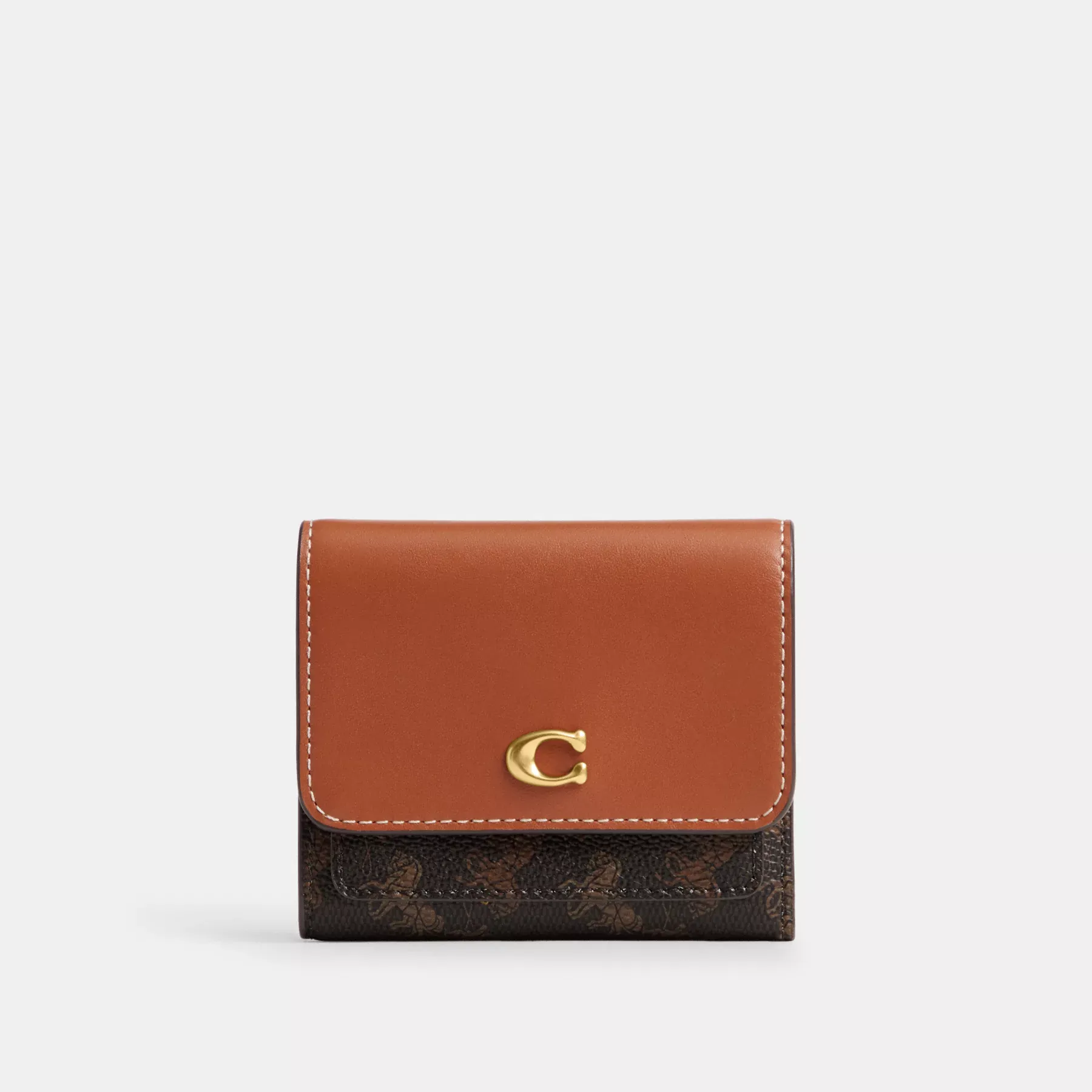Mila Small Flap Wallet With Horse And Carriage Print