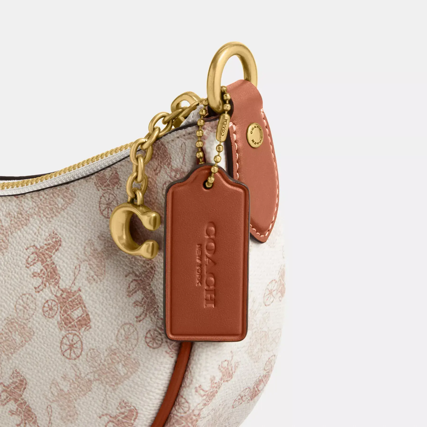 Mira Shoulder Bag With Horse And Carriage Print Mira Shoulder Bag With Horse And Carriage Print