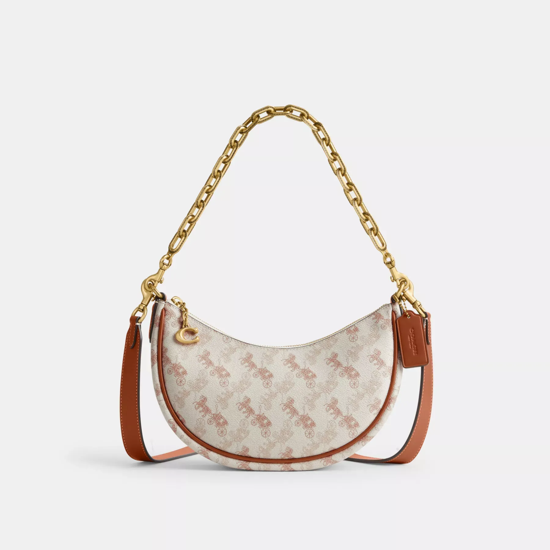 Mira Shoulder Bag With Horse And Carriage Print Mira Shoulder Bag With Horse And Carriage Print