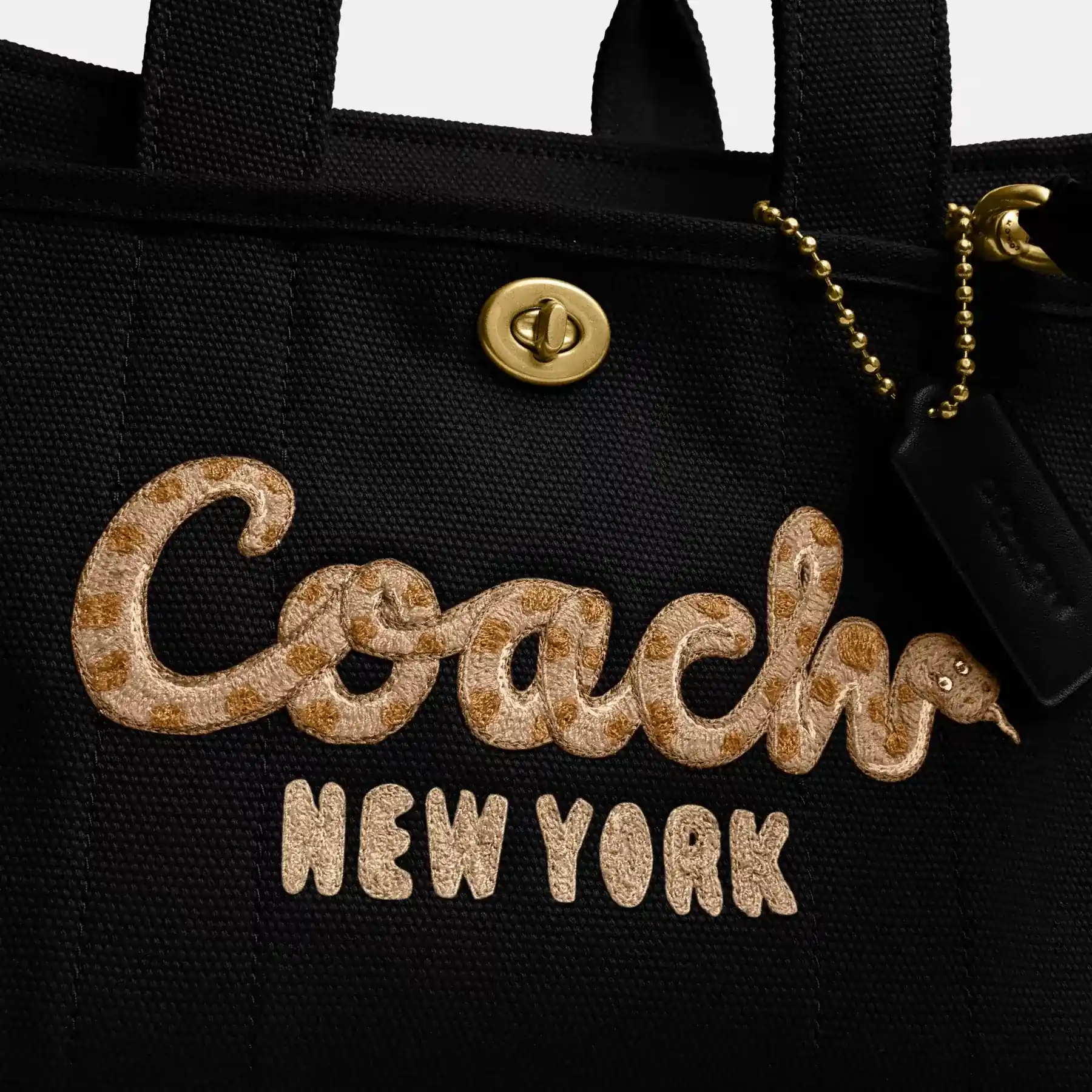 New Year Cargo Tote Bag 26 With Coach Snake Script New Year Cargo Tote Bag 26 With Coach Snake Script